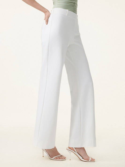 Not-See-Thru Drapey Mid Rise Wide Leg Pull-on Pant with Pockets — original photo 1