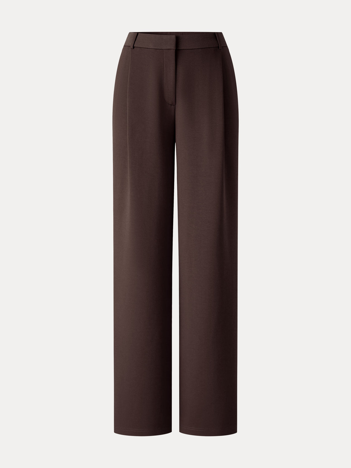 Crosshatch Ponte High-Rise Straight-Leg Tuck Pants with Pockets — original photo 8