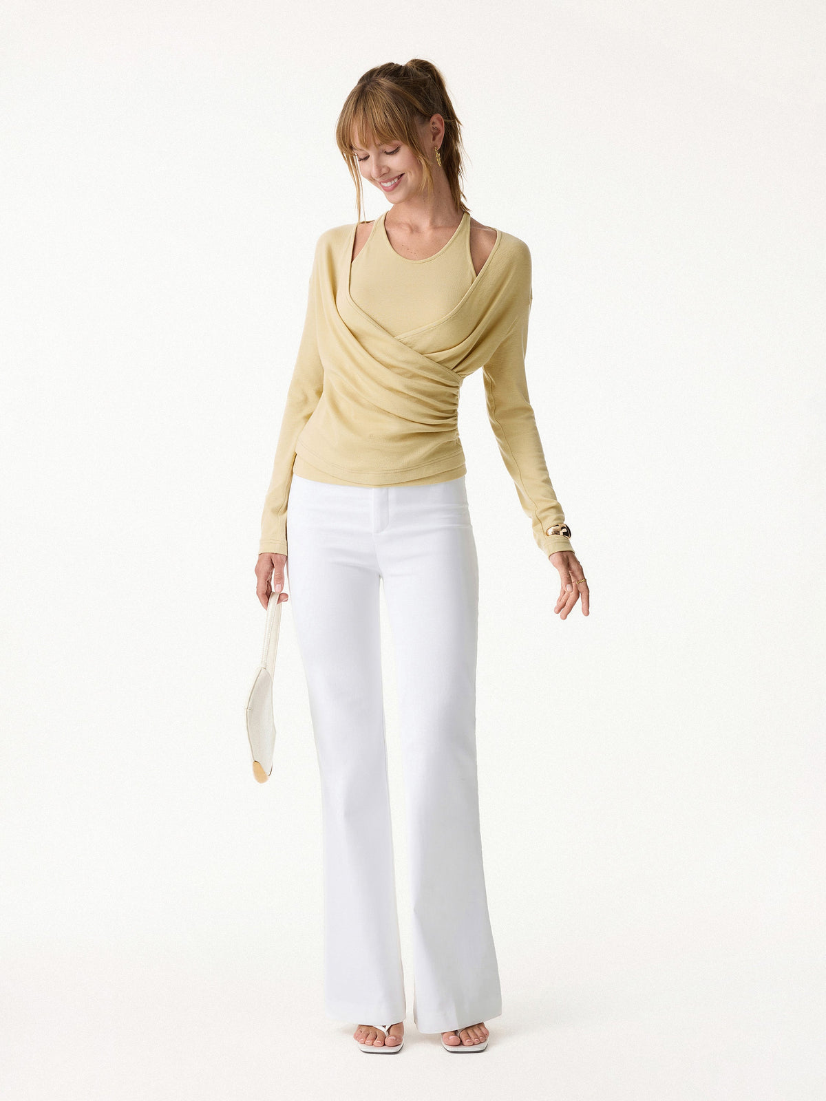 LiteWarm Two-Piece Set Cami with Surplice Built-In Bra Top — original photo 8