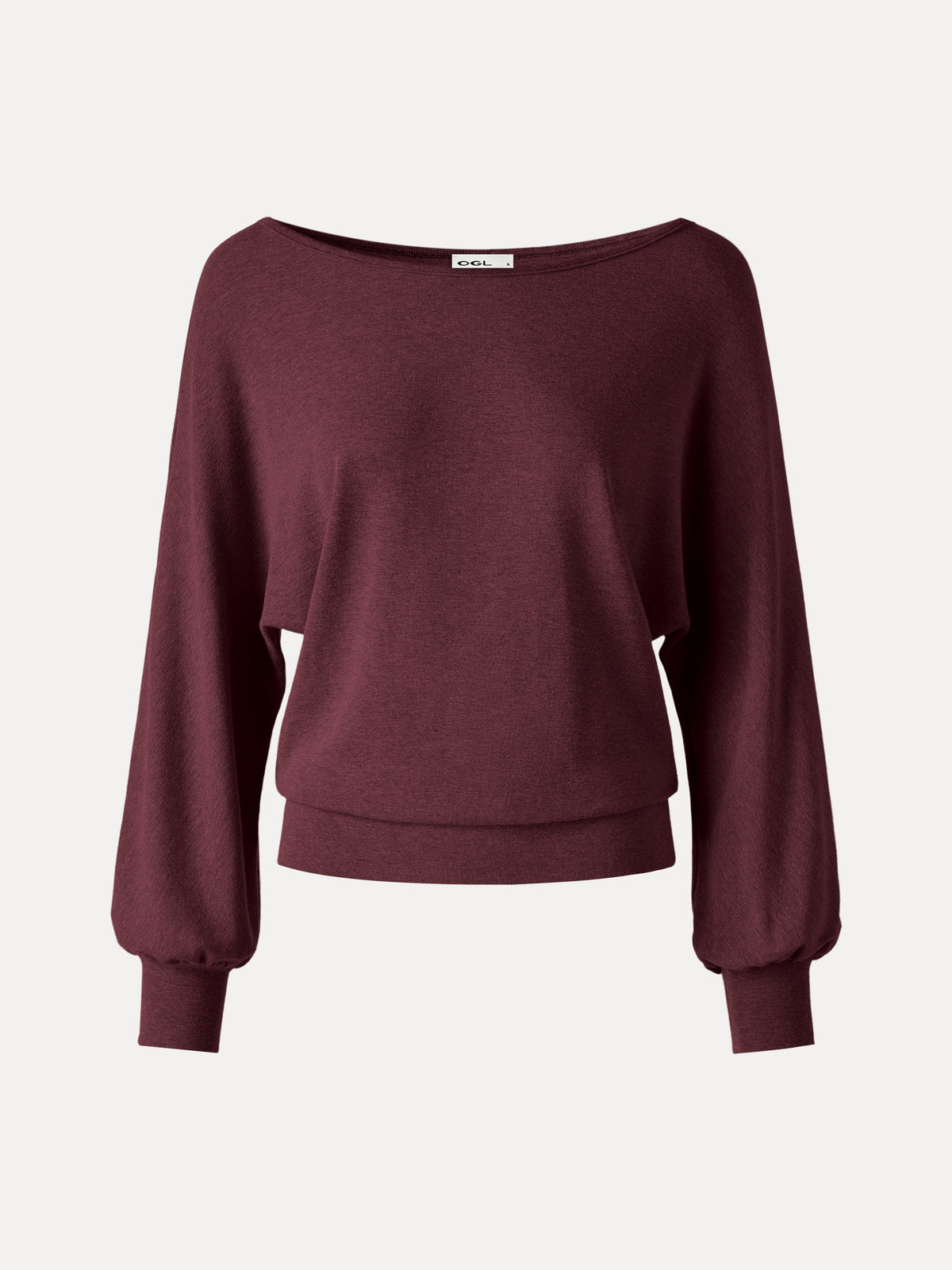 LiteWarm Boatneck Lantern Sleeve Banded Hem Top — original photo 10
