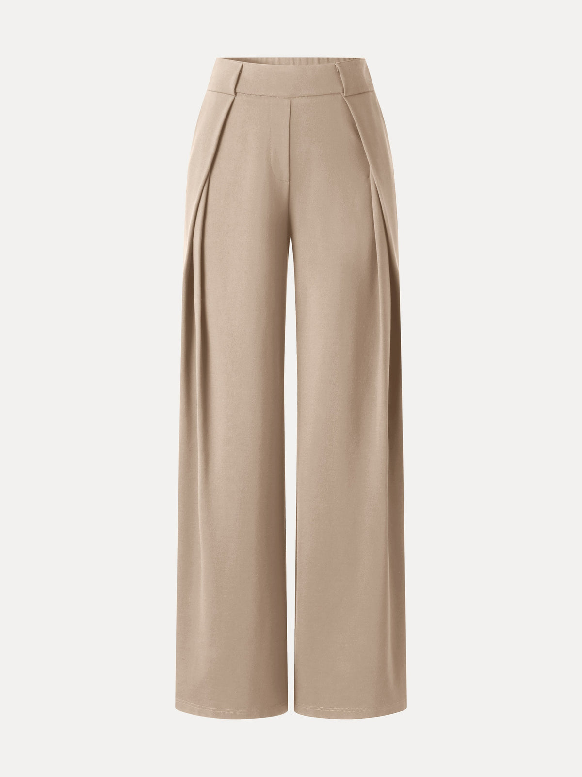 Ponte Mid-Rise  Wide-Leg Tuck Pants with Pockets — original photo 14