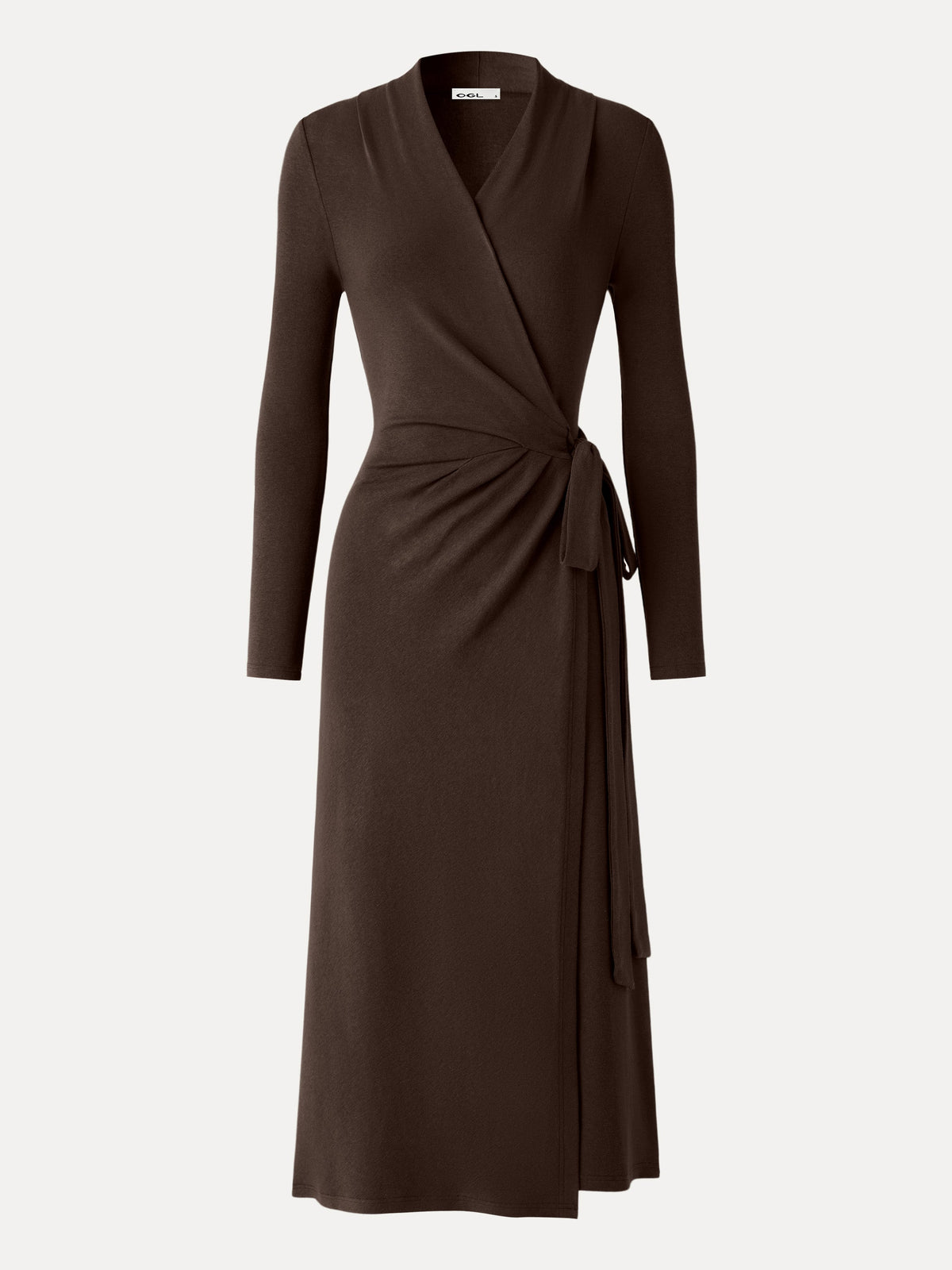 LiteWarm Classic Long Sleeve Midi Wrap Dress — original photo 11