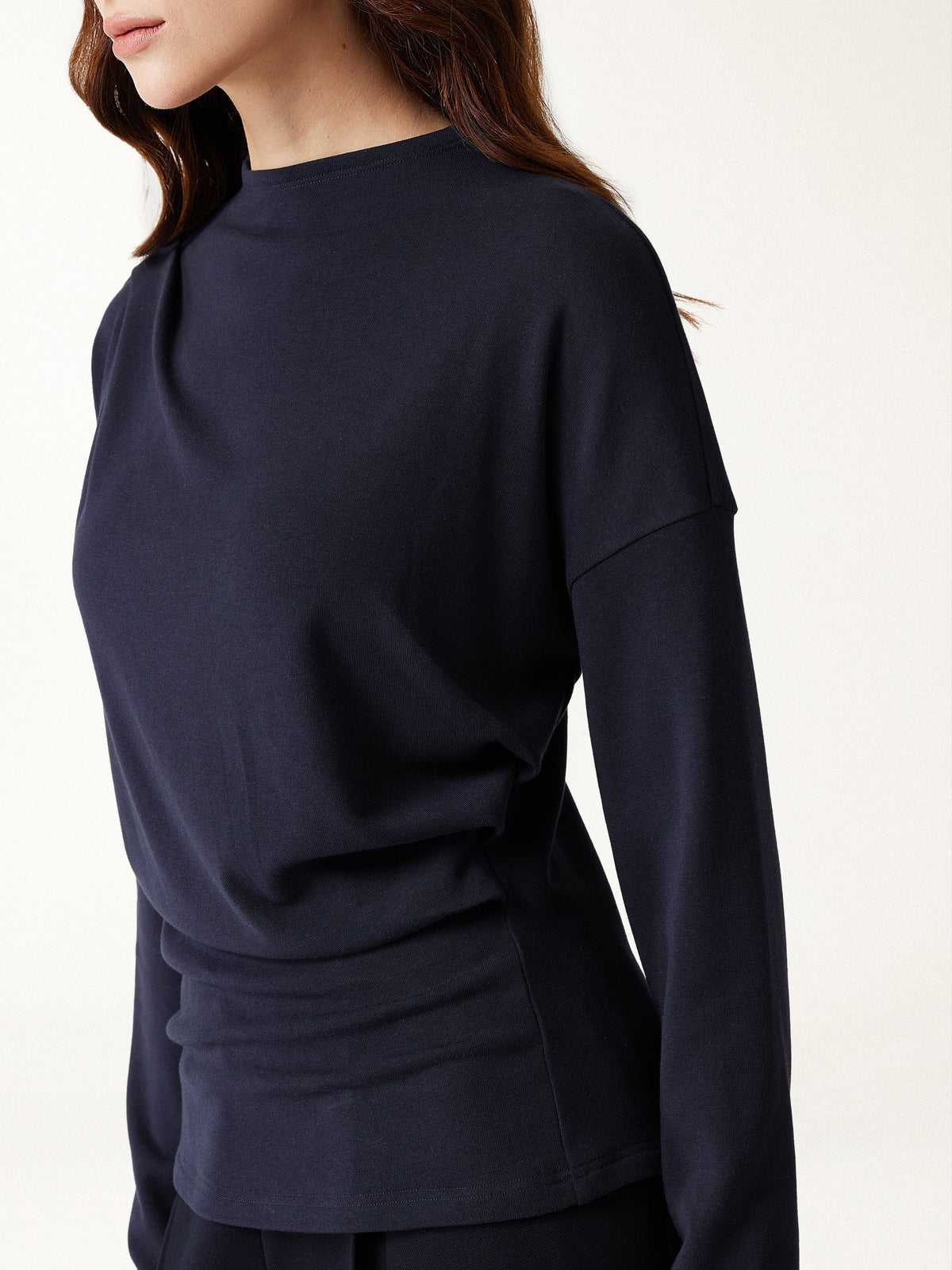 ProWarm Mock Neck Long Sleeve Tucked Ruched Top — original photo 5