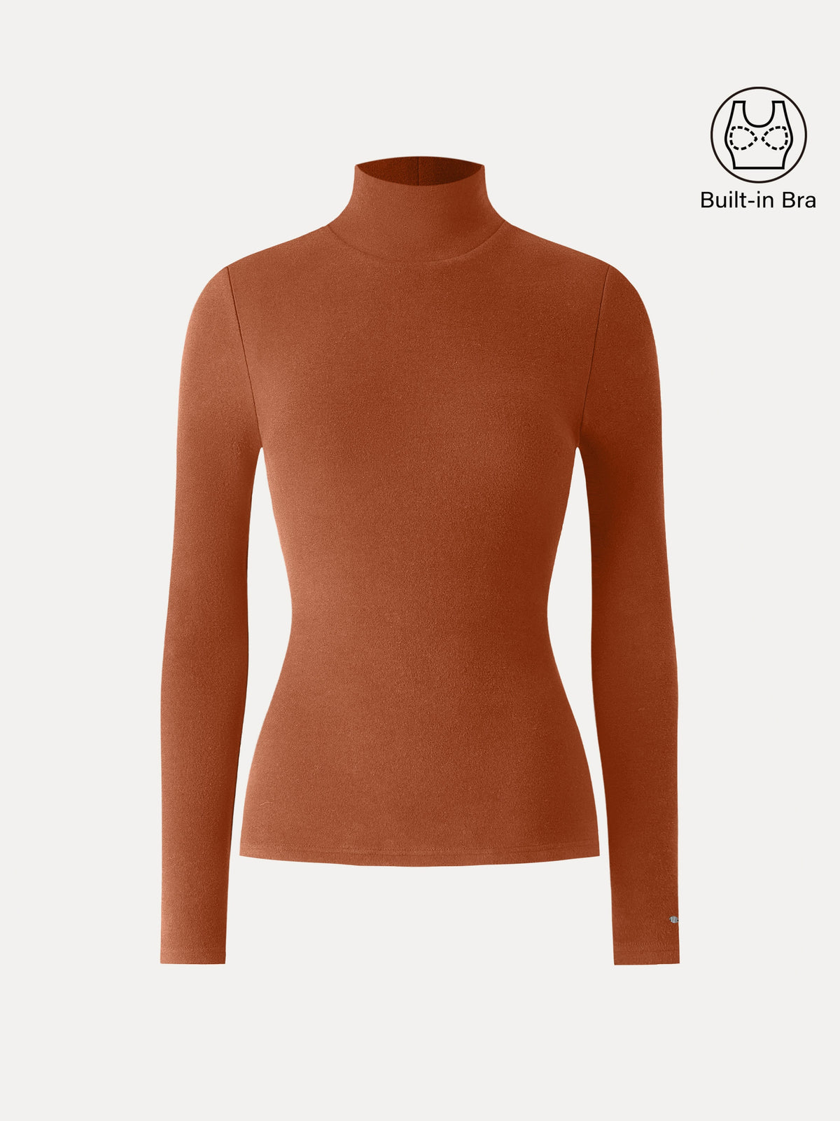 LiteWarm Turtleneck Long Sleeve Built-In Bra Top — original photo 13
