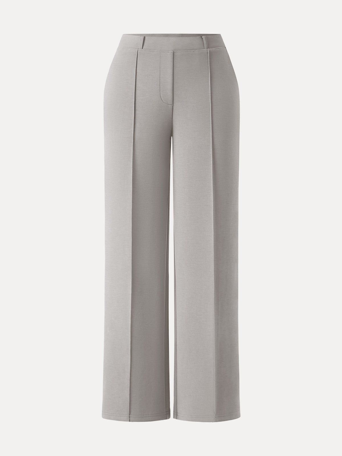 Wrinkle-Resistant Mid Rise Straight Leg Pants with Pockets — original photo 12