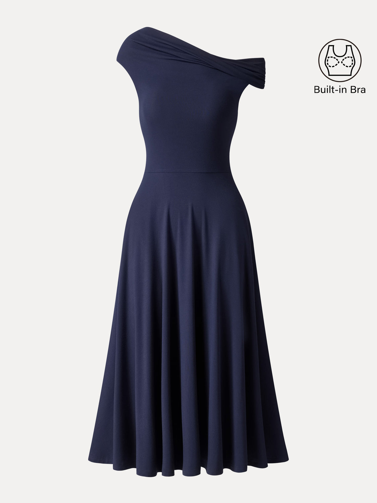 SkinKiss Multi-Wear Midi Built-In Bra Dress with Pockets — original photo 7