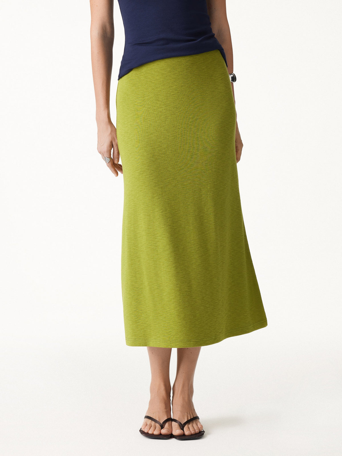 LiteWarm Side-Slit A-Line Midi Skirt — original photo 8