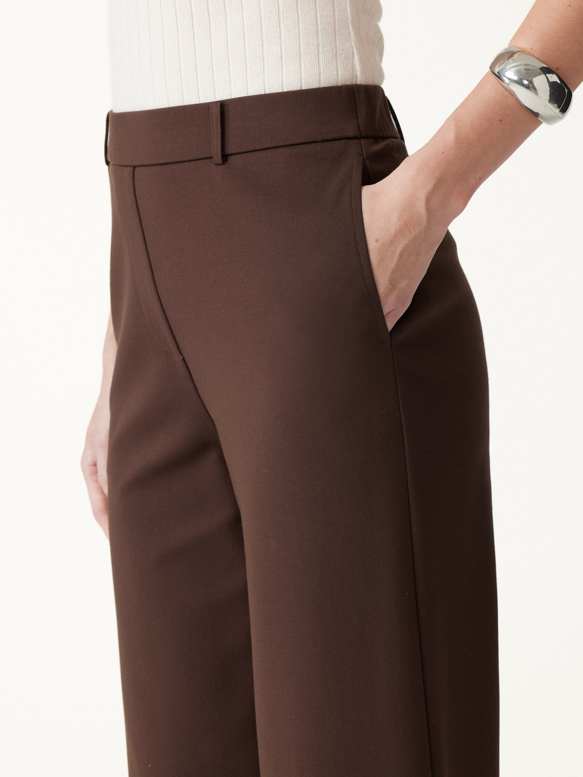 Ponte Mid-Rise Wide-Leg Pants with Pockets — original photo 6