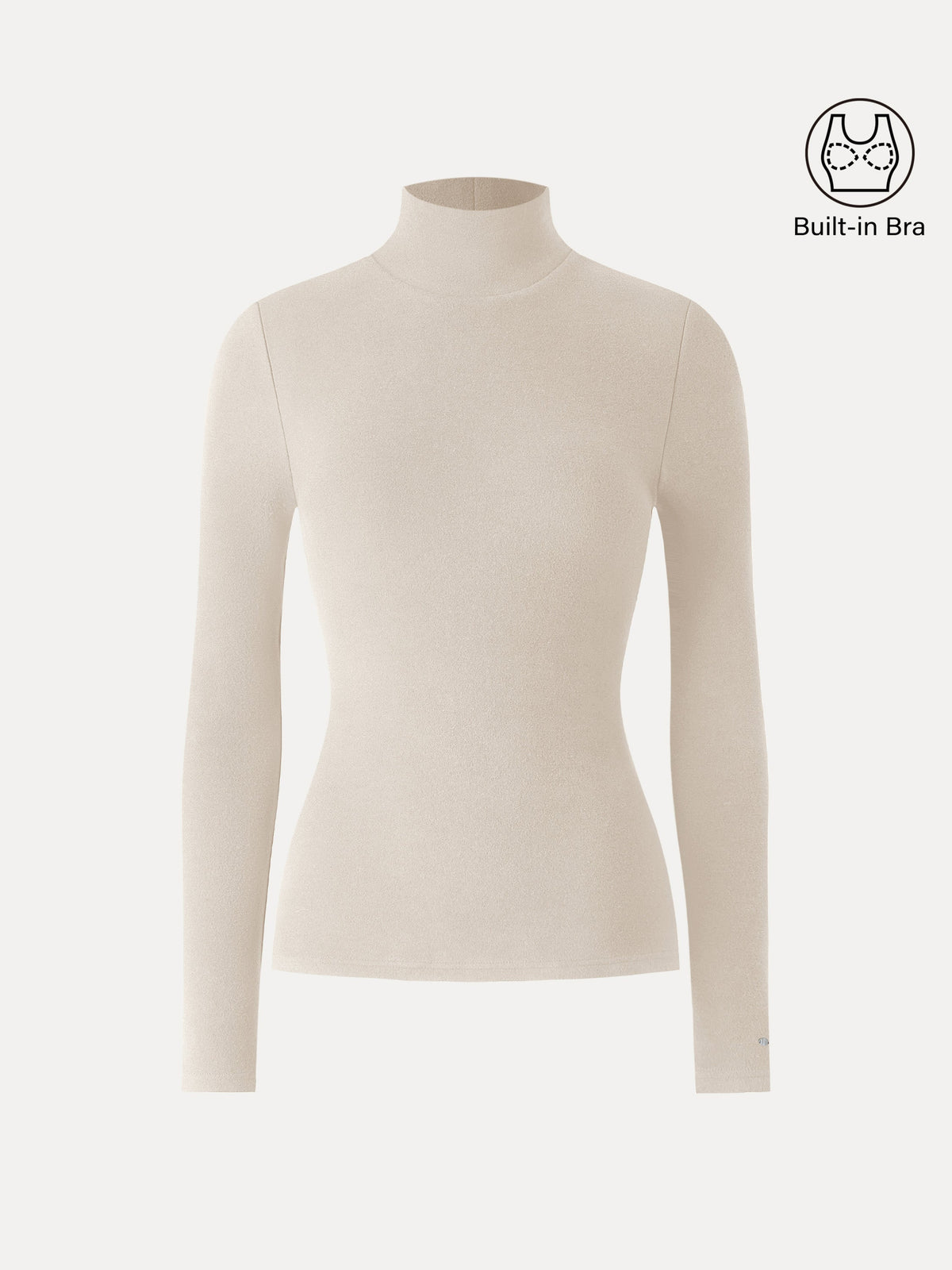 LiteWarm Turtleneck Long Sleeve Built-In Bra Top — original photo 9