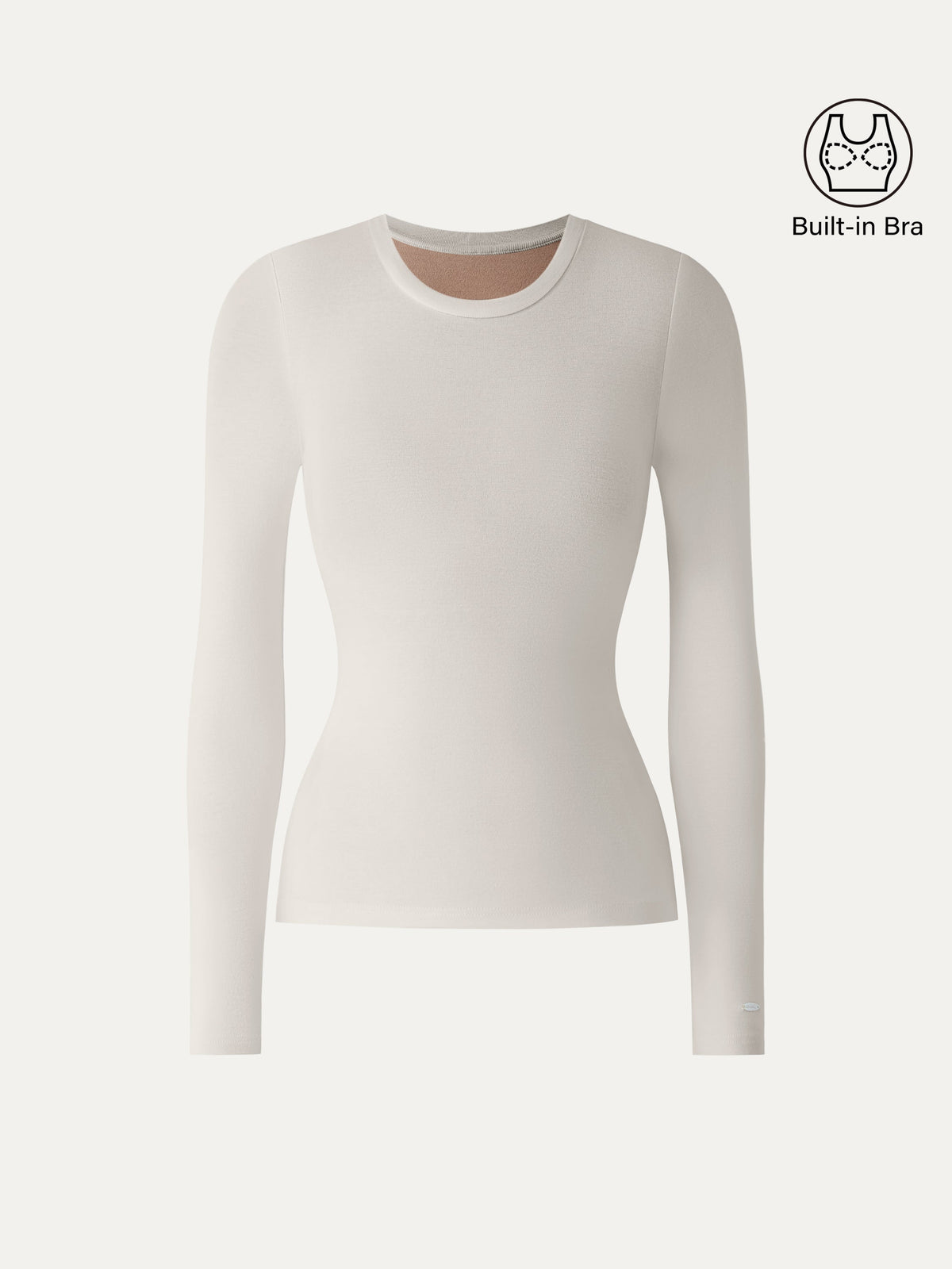 LiteWarm Crewneck Long Sleeve Built-In Bra Top — original photo 13