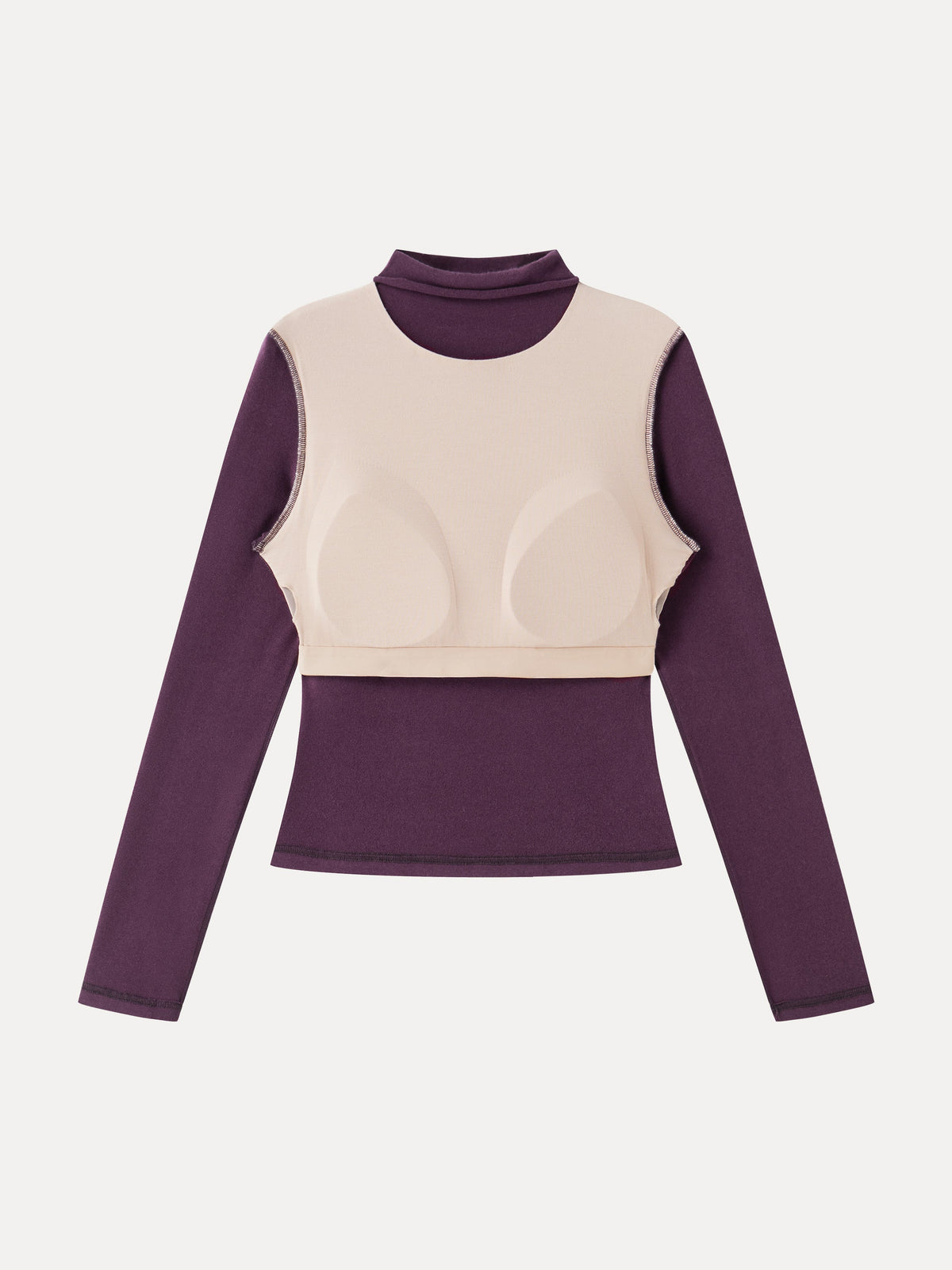 ProWarm Mock Neck Long Sleeve Built-In Bra Top — original photo 7