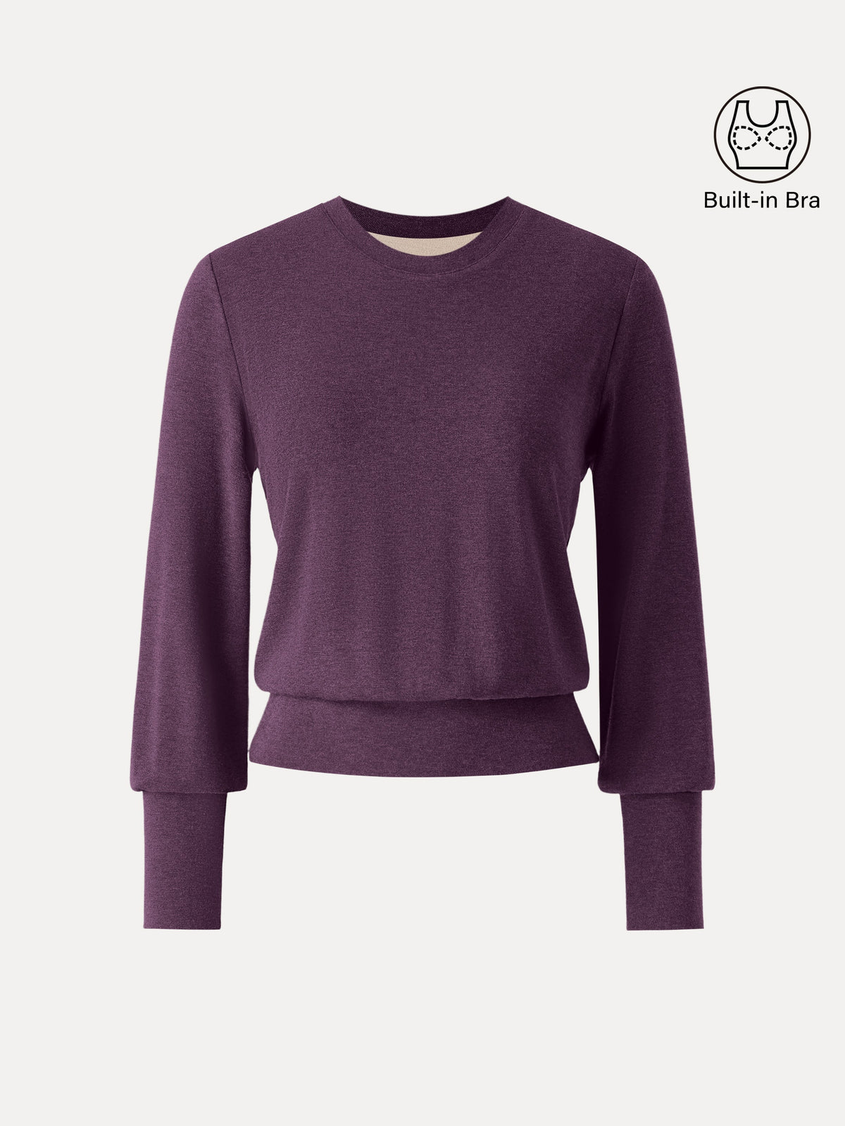 ProWarm Elevated Crewneck Brushed Built-In Bra Top with Banded Hem — original photo 11