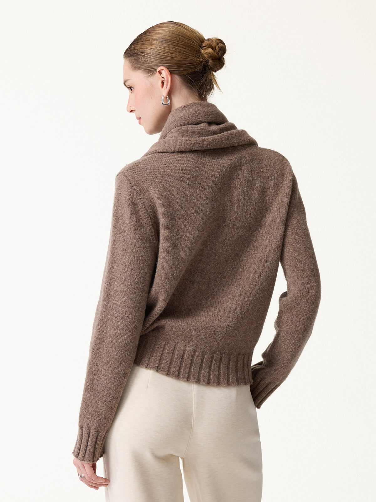 Merino Blend Plush Sweater with Removable Scarf — original photo 4