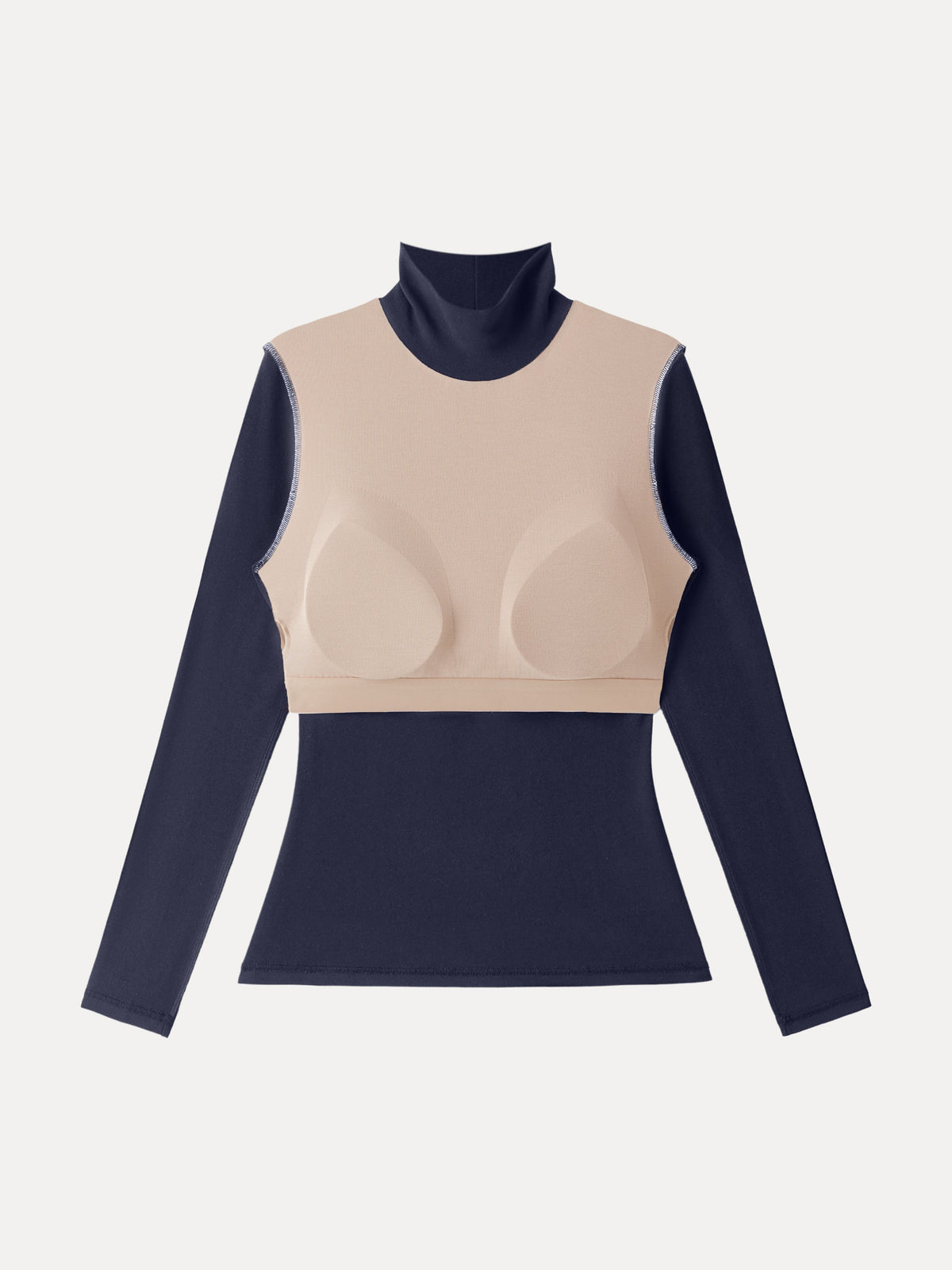 LiteWarm Turtleneck Long Sleeve Built-In Bra Top — original photo 6