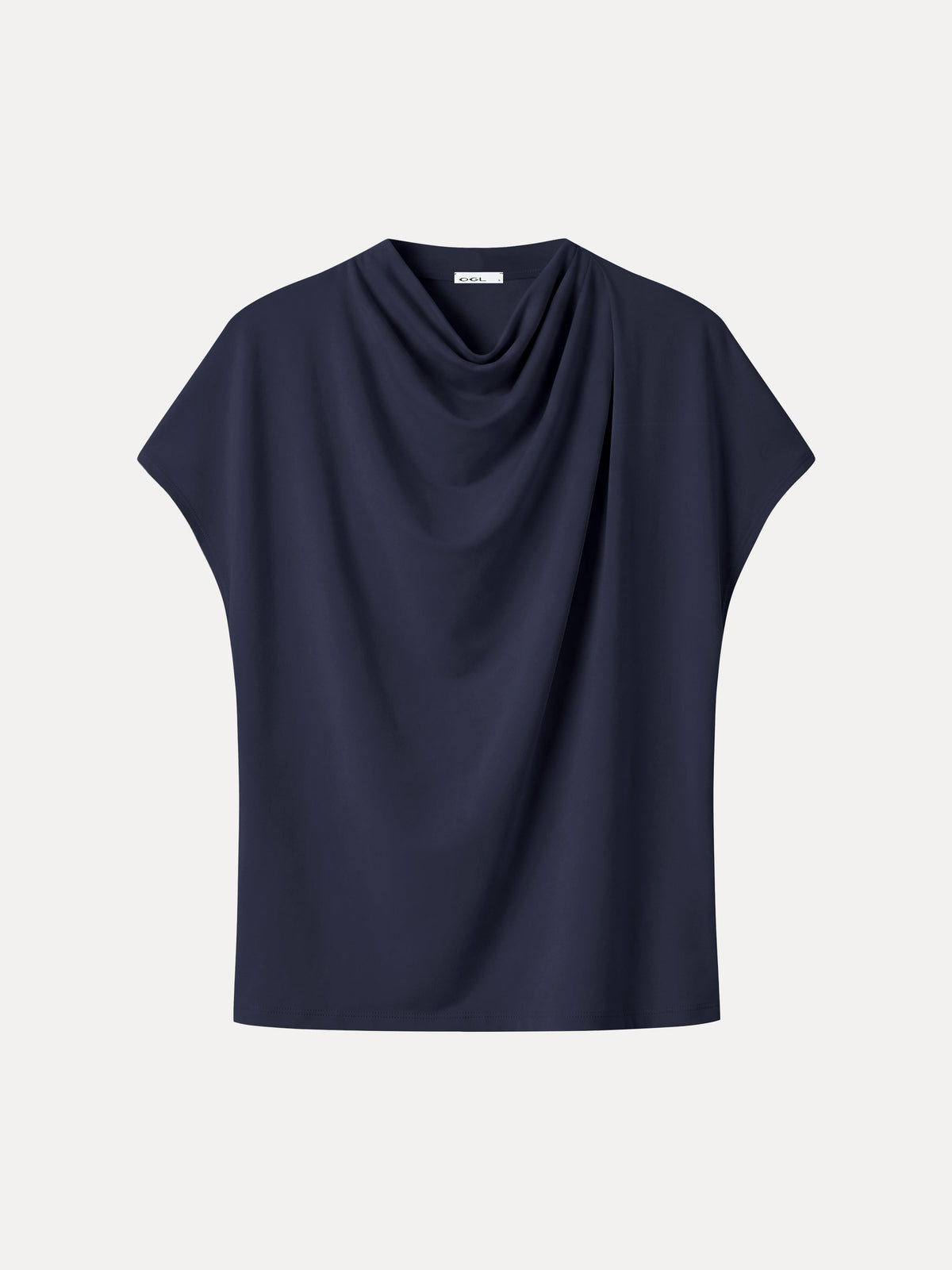 LiteWarm Draped Mock Neck Cap Sleeve Top — original photo 10