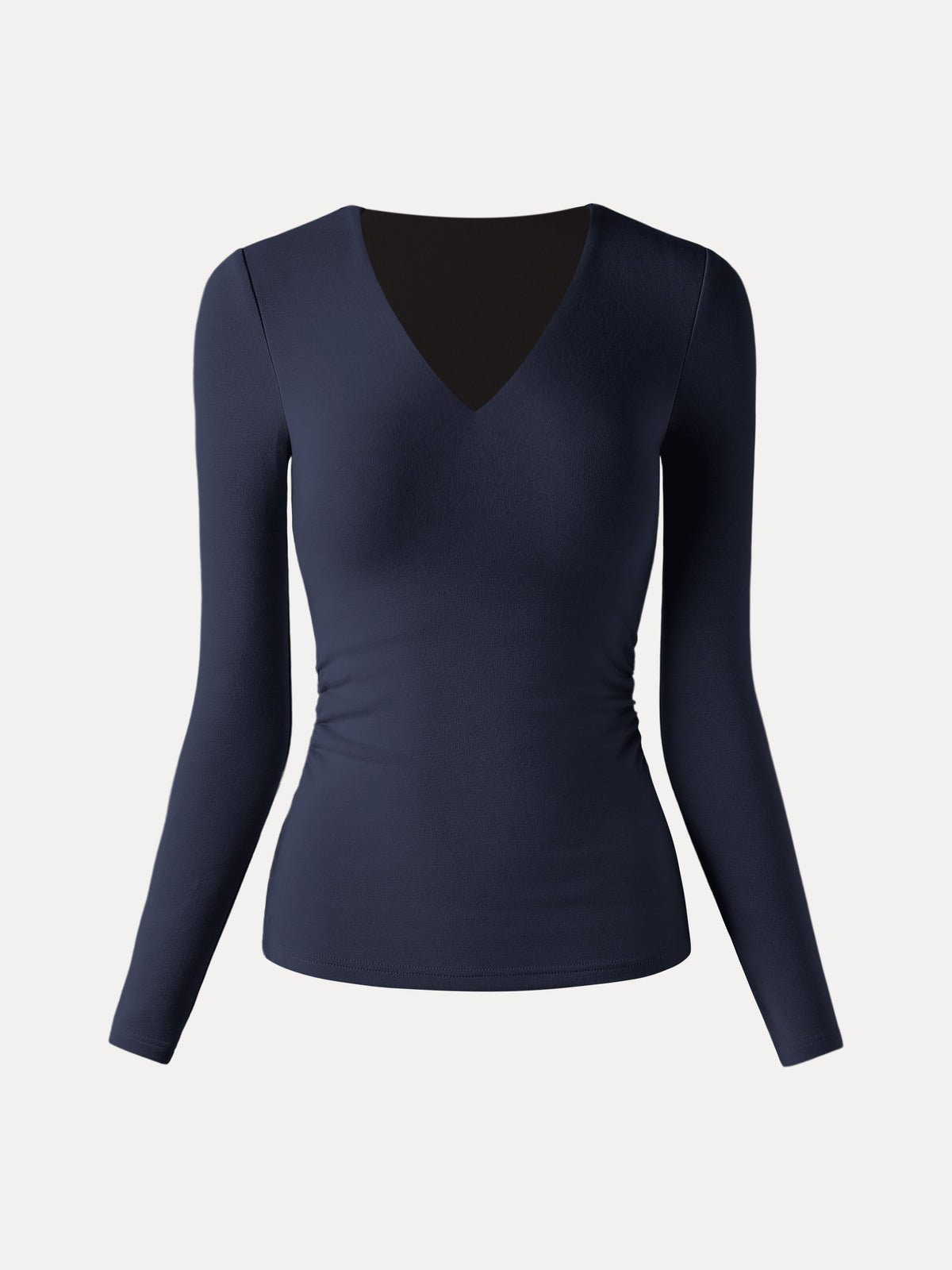 ProWarm V-Neck Long Sleeve Side-Tuck Built-In Bra Top — original photo 12