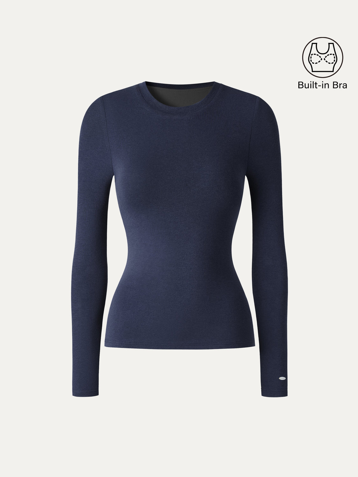 LiteWarm Crewneck Long Sleeve Built-In Bra Top — original photo 14