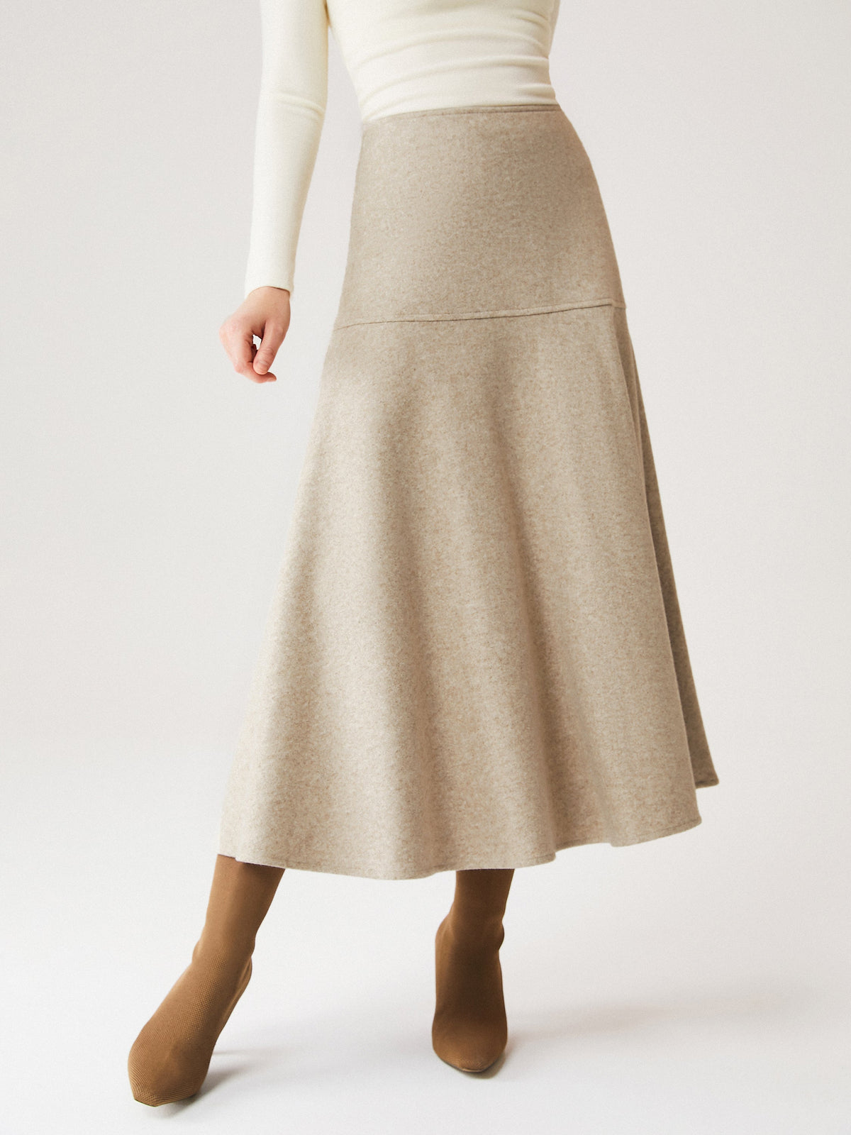 FuzzLuxe Mid-Rise Circle Midi Skirt — original photo 1