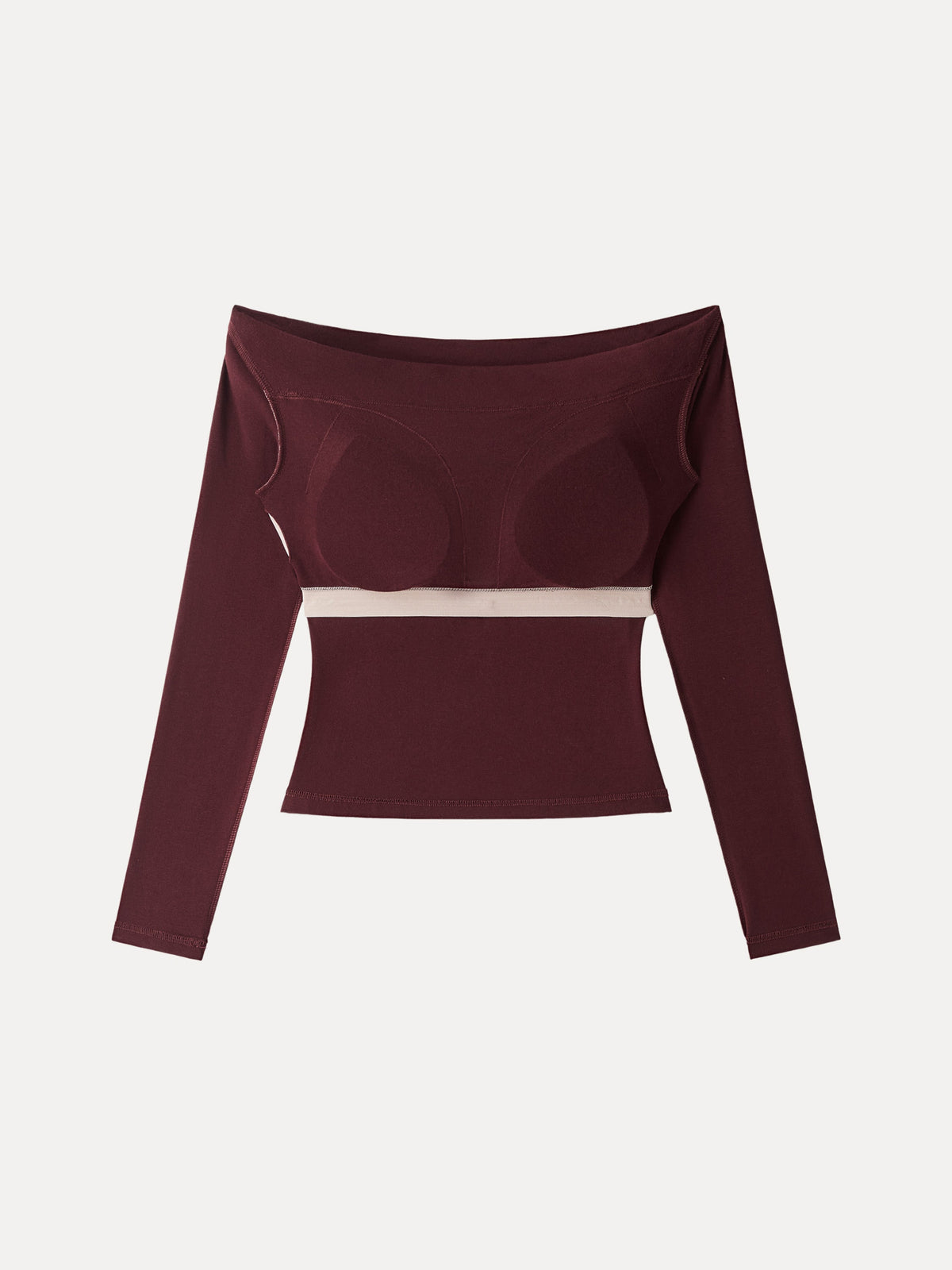 LiteWarm Convertible Neck Long Sleeve Built-In Bra Top — original photo 7