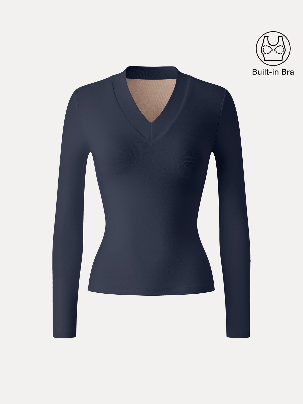 LiteWarm V-neck Wide Binding Slimming Built-In Bra Top — original photo 11