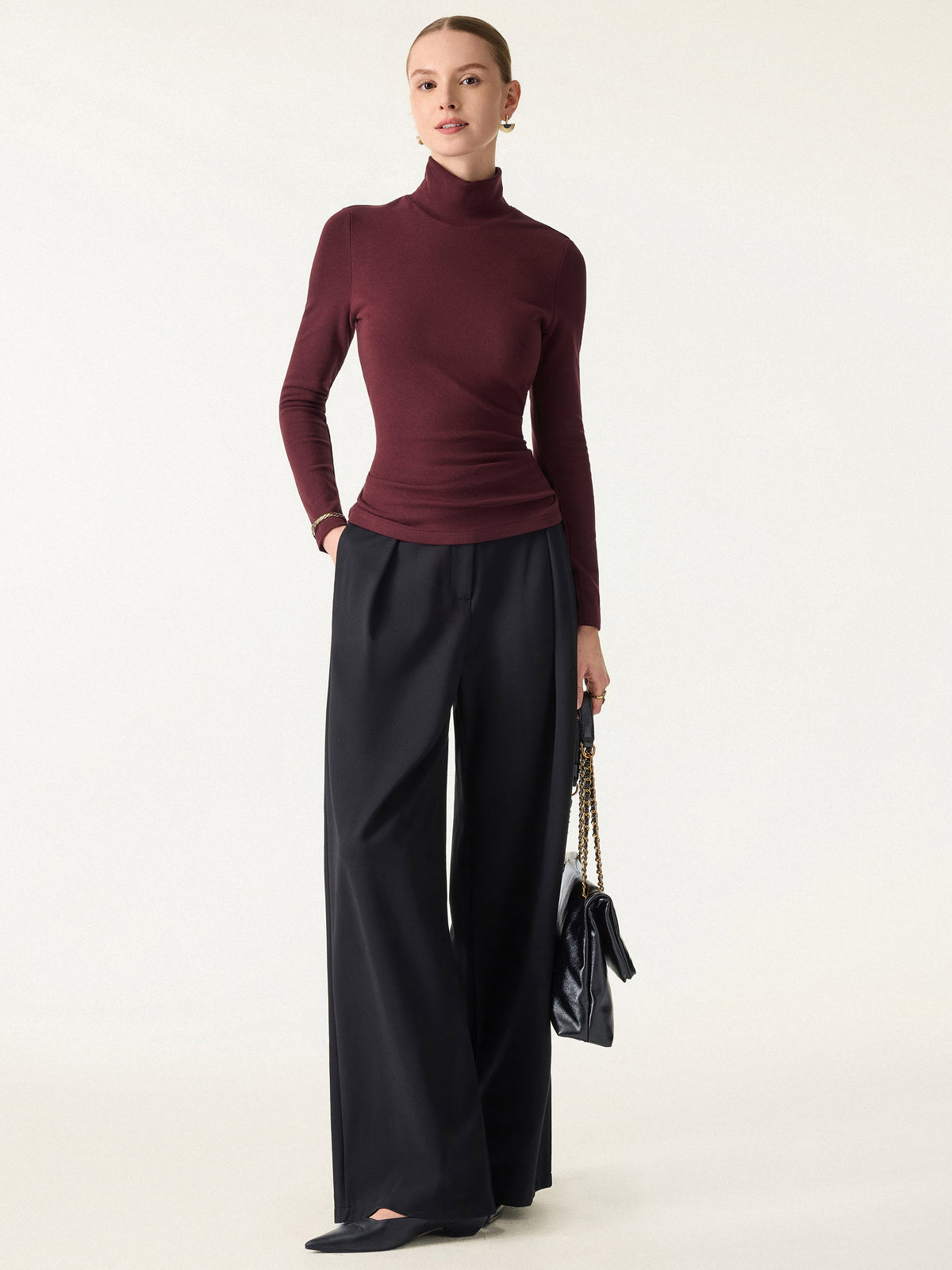 ProWarm Turtleneck Long Sleeve Built-In Bra Top — original photo 2