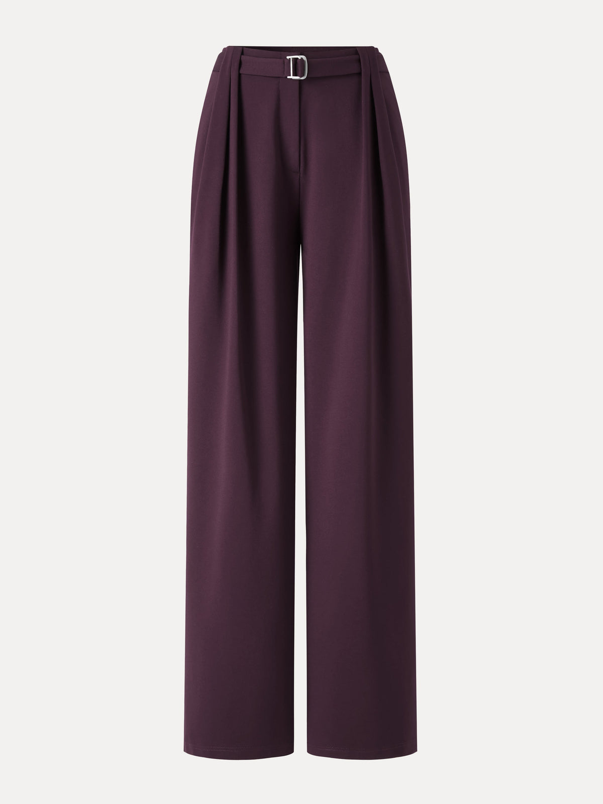 Stretch Ponte High-Rise Belted Wide-Leg Pants with Pockets — original photo 6