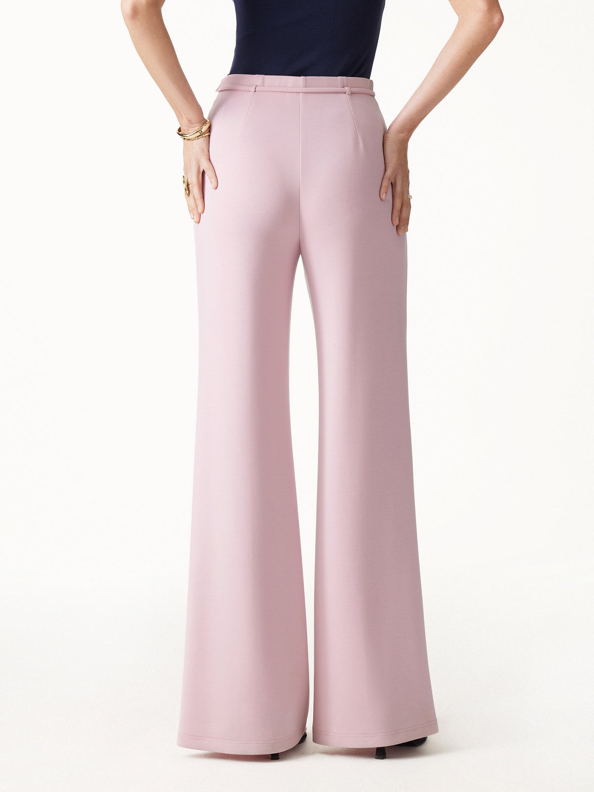 2Pcs Set Long Sleeve Drop-Shoulder Cardigan & High-Rise Flare Pants with Pockets — original photo 8