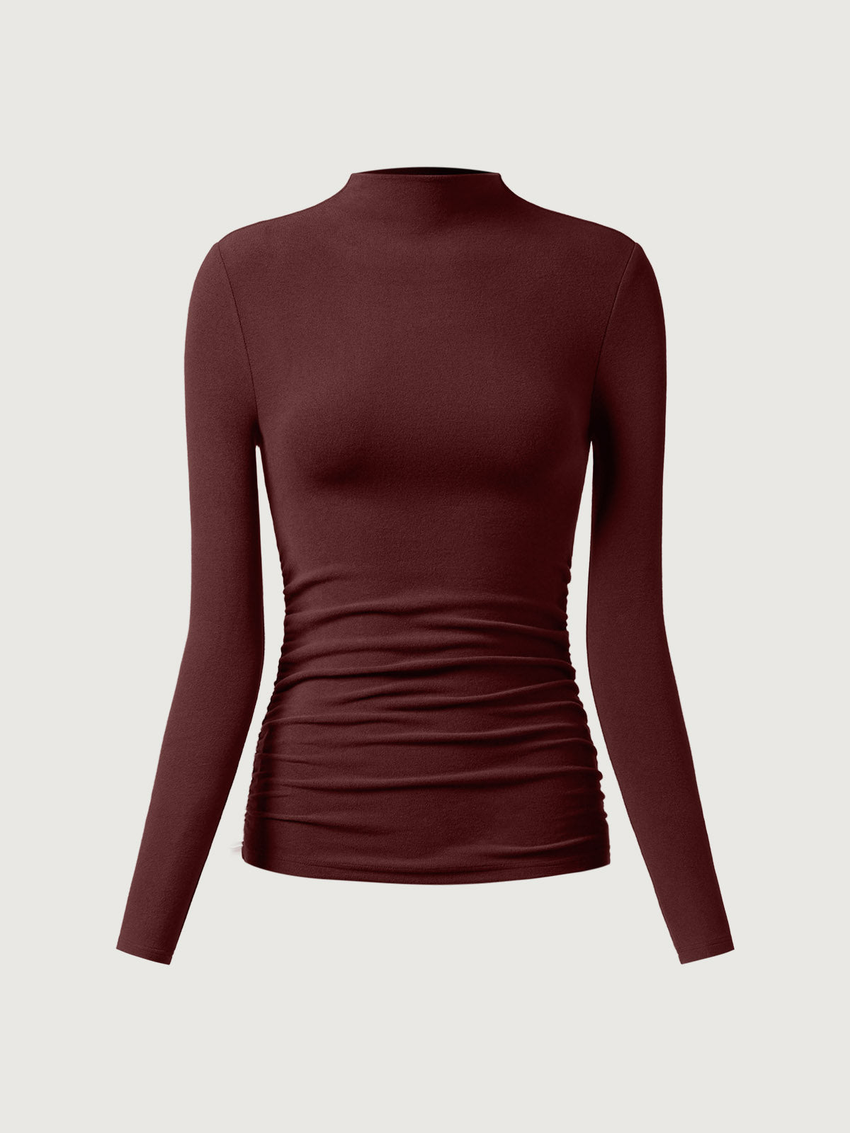 ProWarm Ruched Sides Tuckable Mockneck Top — original photo 8