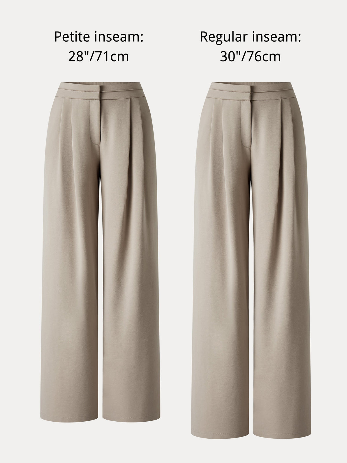 Ponte Mid-Rise Wide-Leg Tuck Pants with Pockets — original photo 7