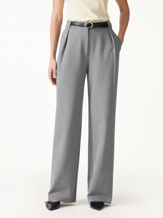 Ponte High-Rise Straight-Leg Pants with Pockets — original photo 1
