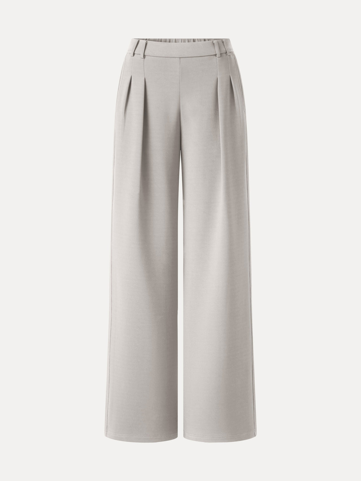 Lyocell Spacer Knit High-Rise Wide-Leg Tuck Pants with Pockets — original photo 16