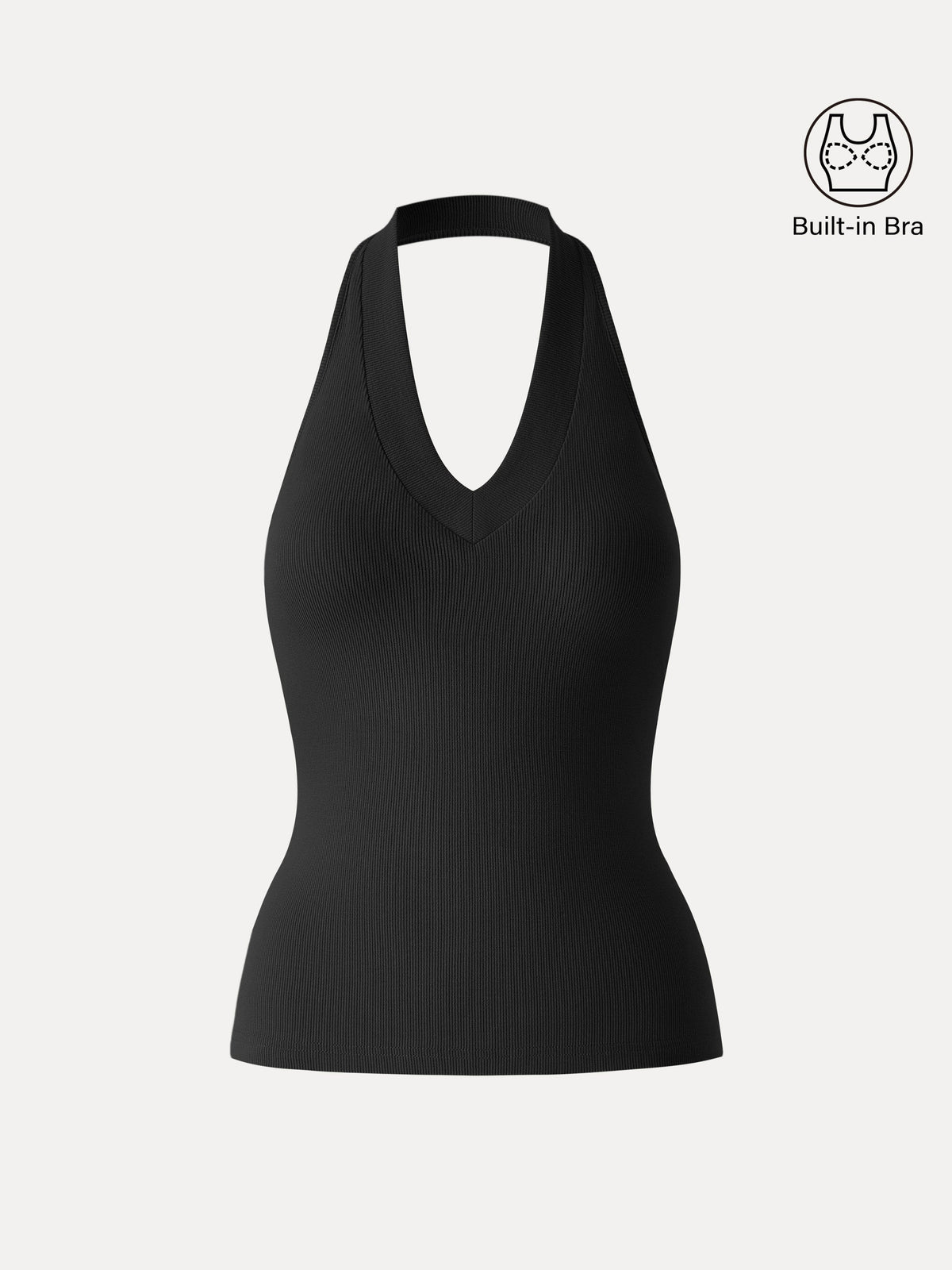 Plantive Halter Neck Open Back Built-In Bra Tank — original photo 10