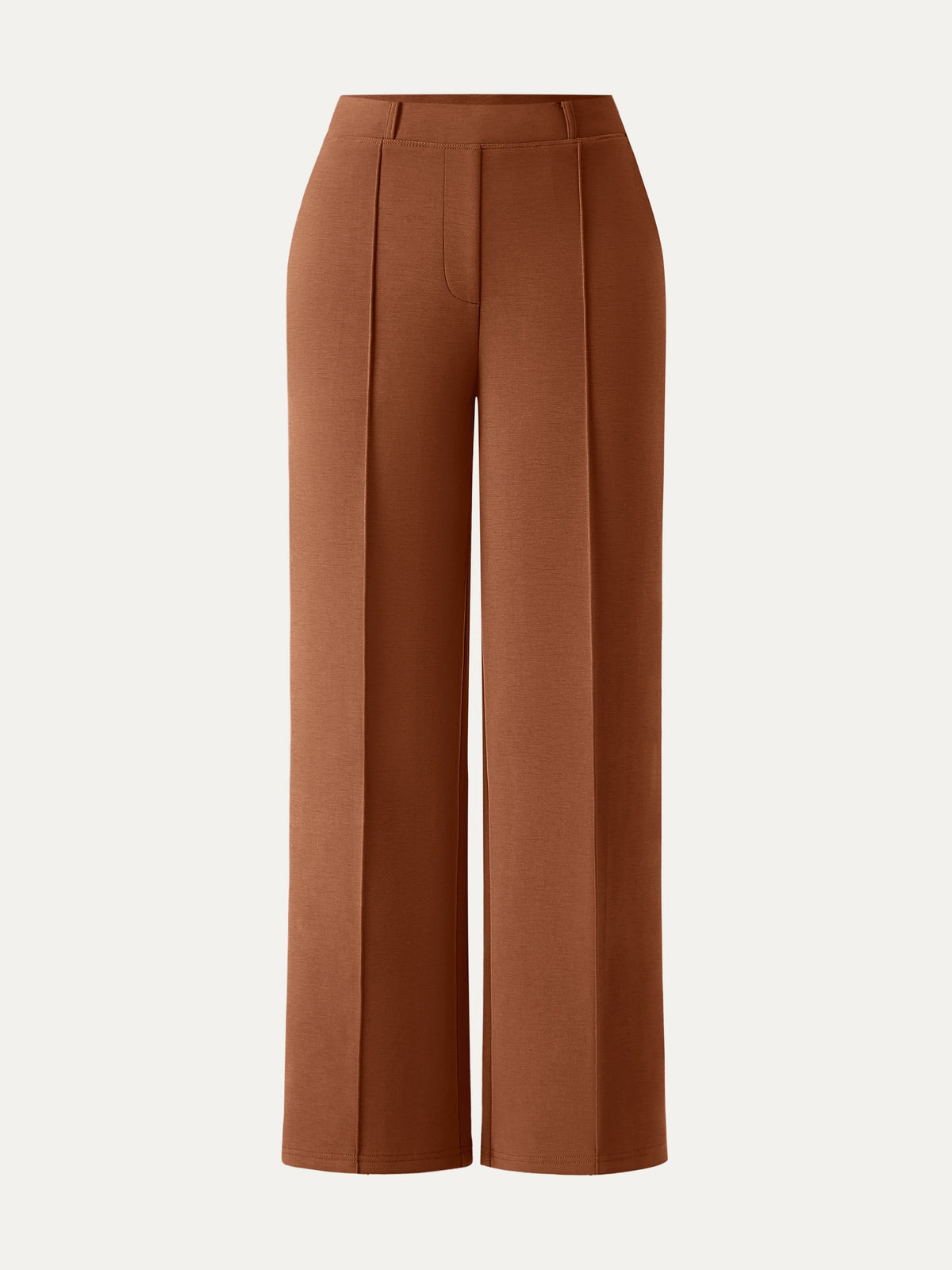 Wrinkle-Resistant Mid Rise Straight Leg Pants with Pockets — original photo 9