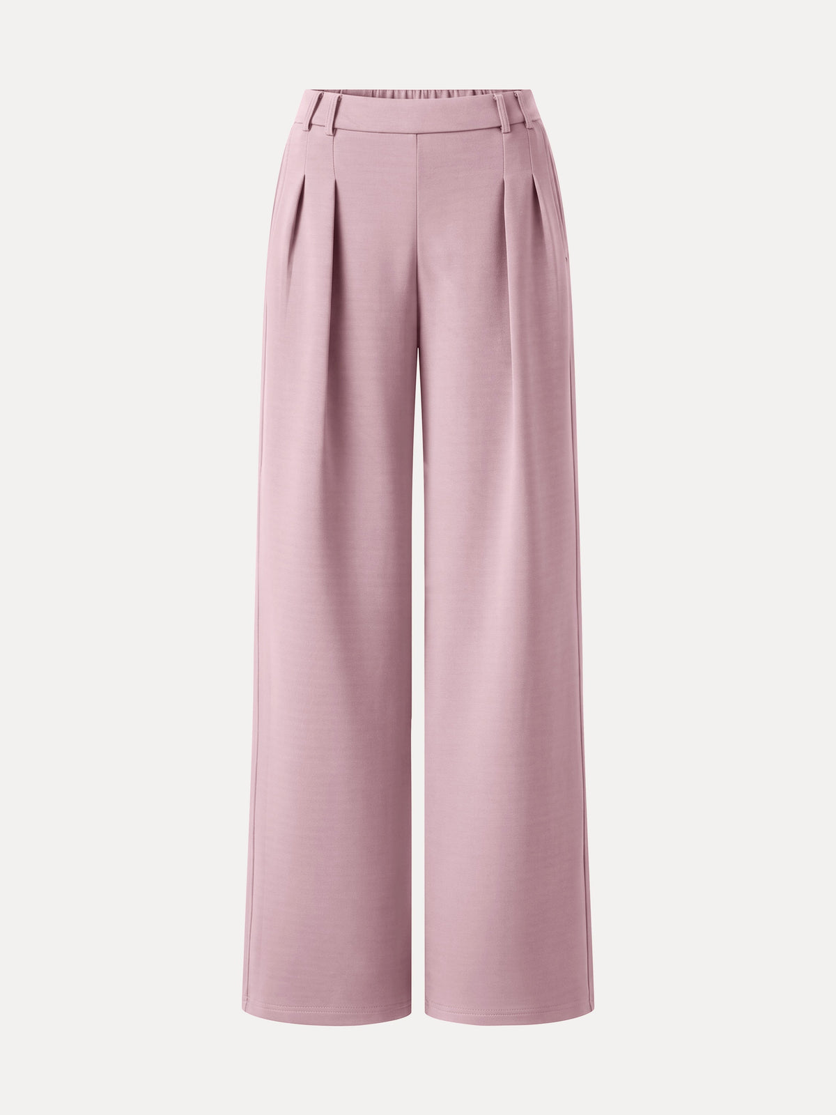 Lyocell Spacer Knit High-Rise Wide-Leg Tuck Pants with Pockets — original photo 10