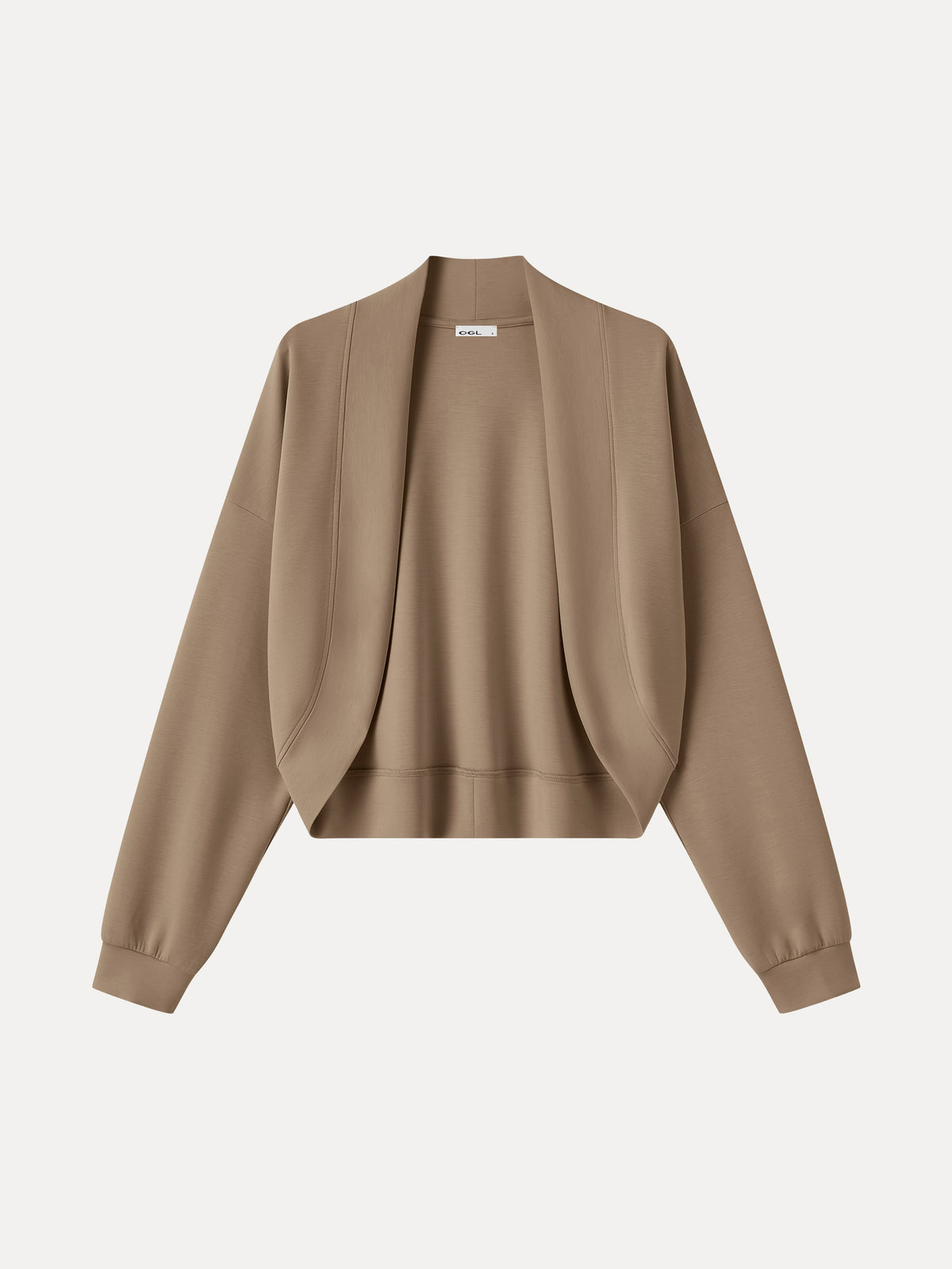 Lyocell Spacer Knit Long Sleeve Drop-Shoulder Shrug Cardigan — original photo 10