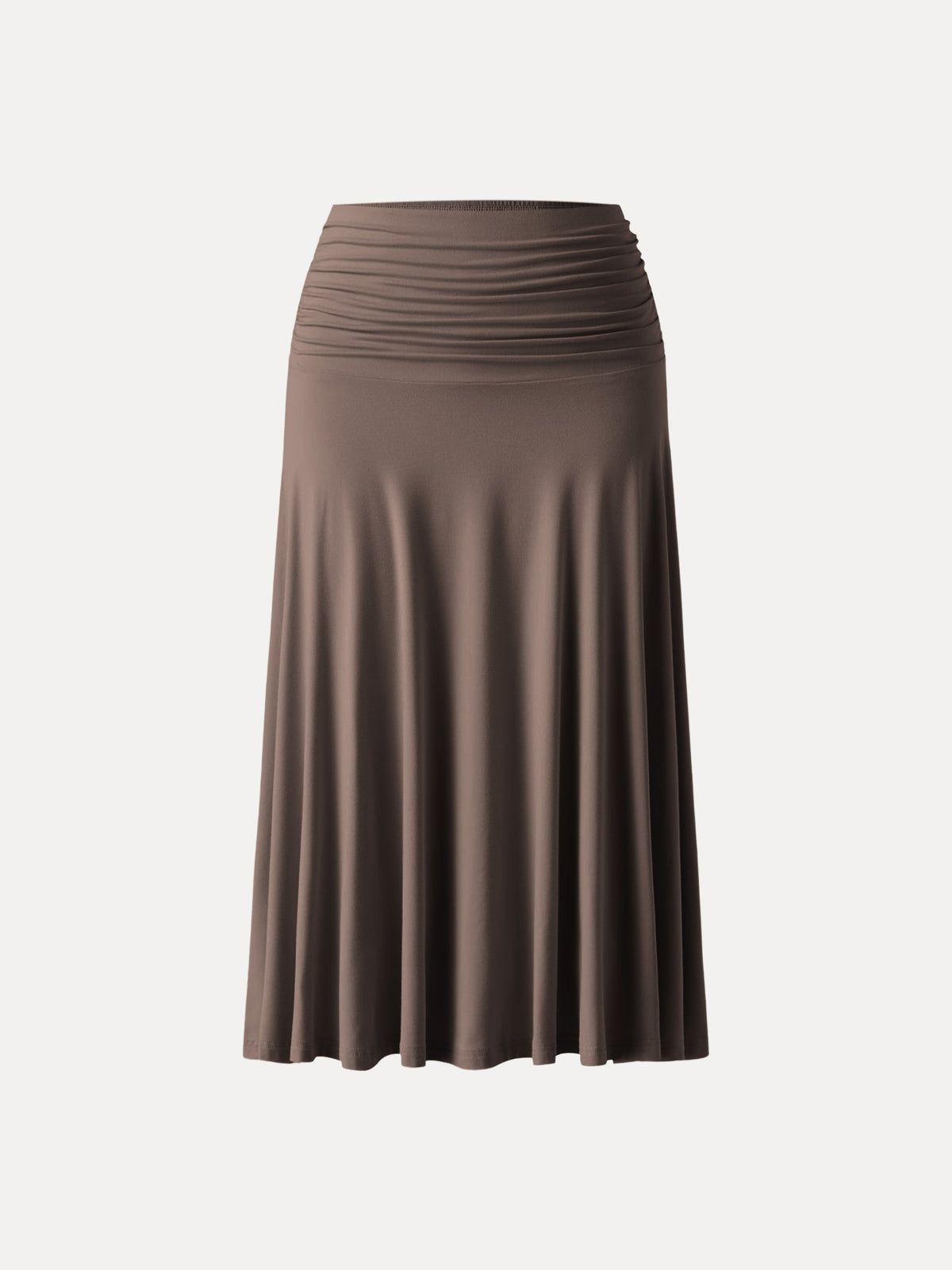 Flowy Side Ruched A-line Midi Skirt — original photo 17