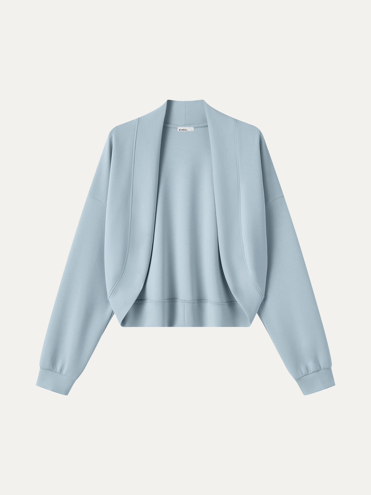 Lyocell Spacer Knit Long Sleeve Drop-Shoulder Shrug Cardigan — original photo 8