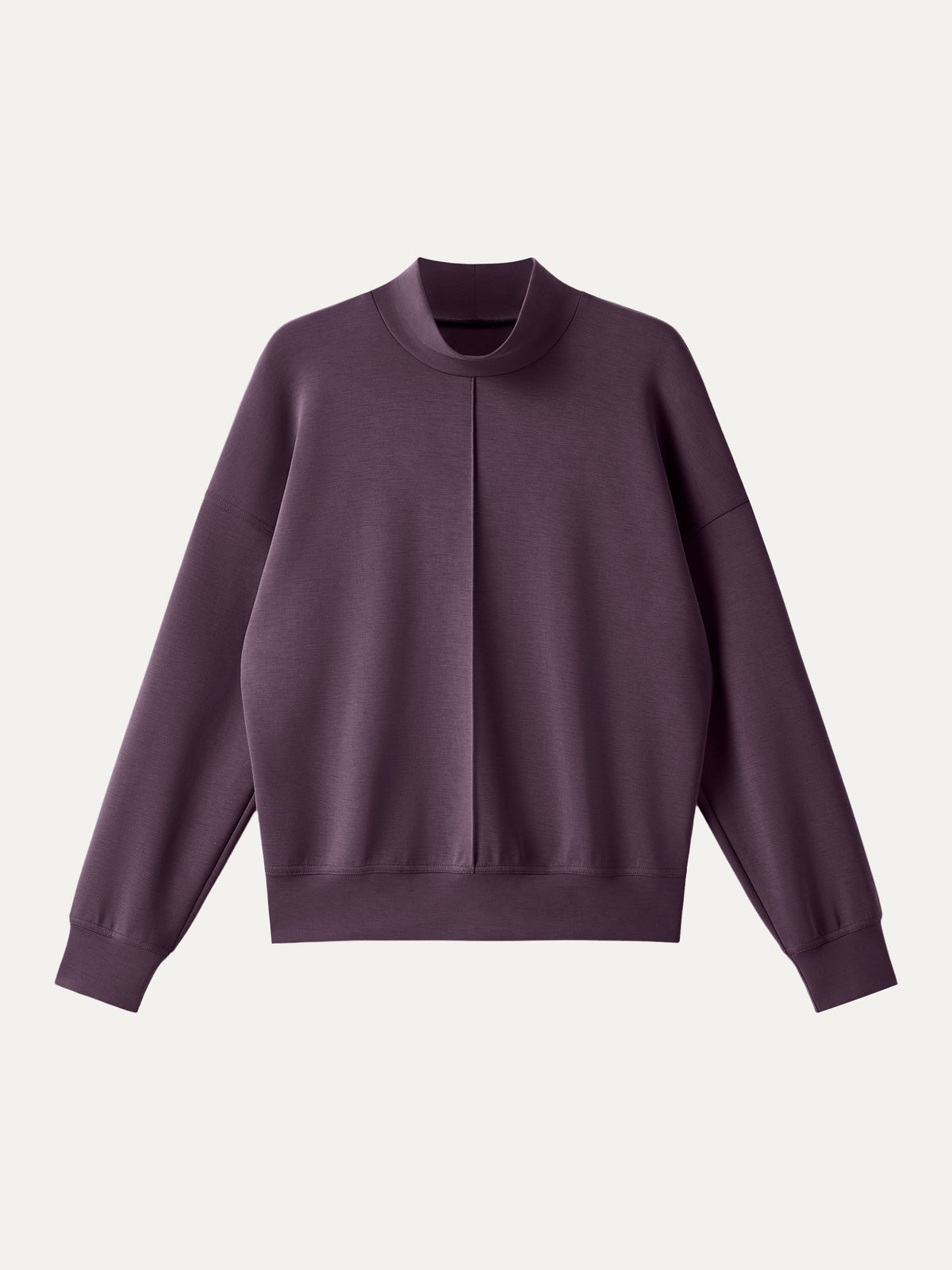 Modal Spacer Mockneck Long Sleeve Pullover Shirt — original photo 10