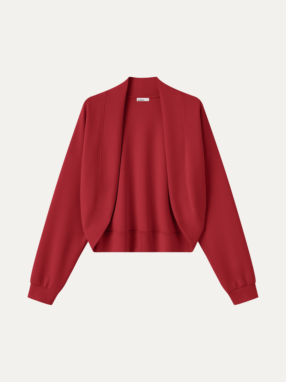 Lyocell Spacer Knit Long Sleeve Drop-Shoulder Shrug Cardigan — original photo 11