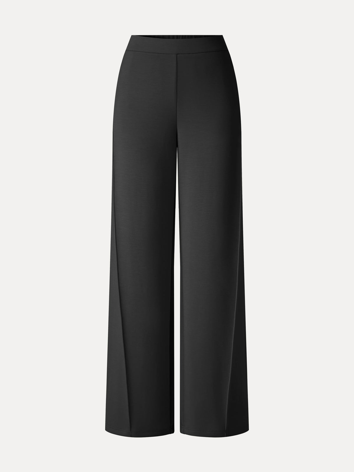 Modal Spacer Knit High-Rise Wide-Leg Pants with Pockets — original photo 10