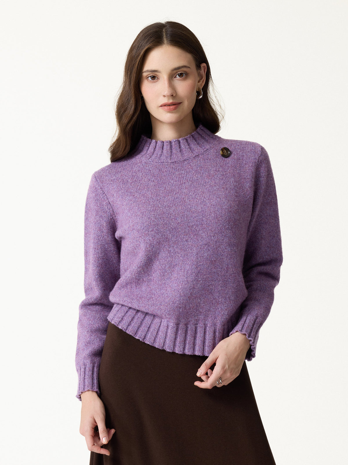Merino Blend Plush Sweater with Removable Scarf — original photo 9