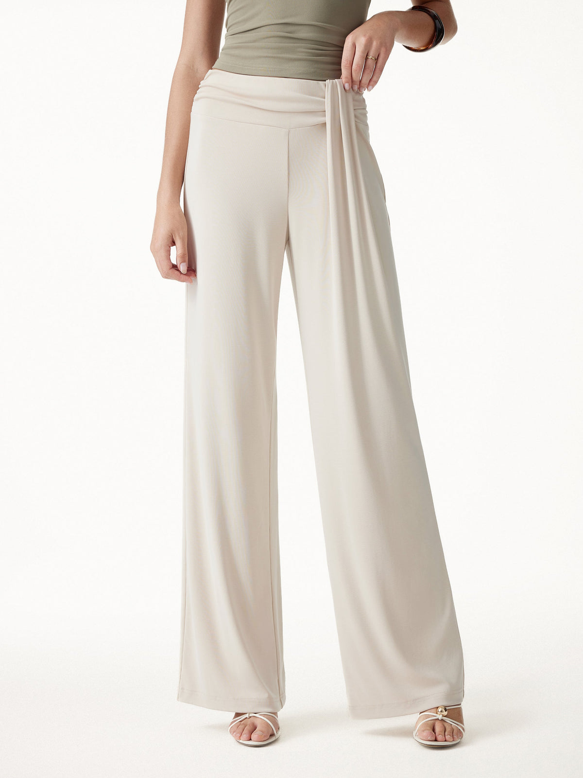 Mid-Rise Relaxed Wide-Leg Lounge Pants — original photo 3