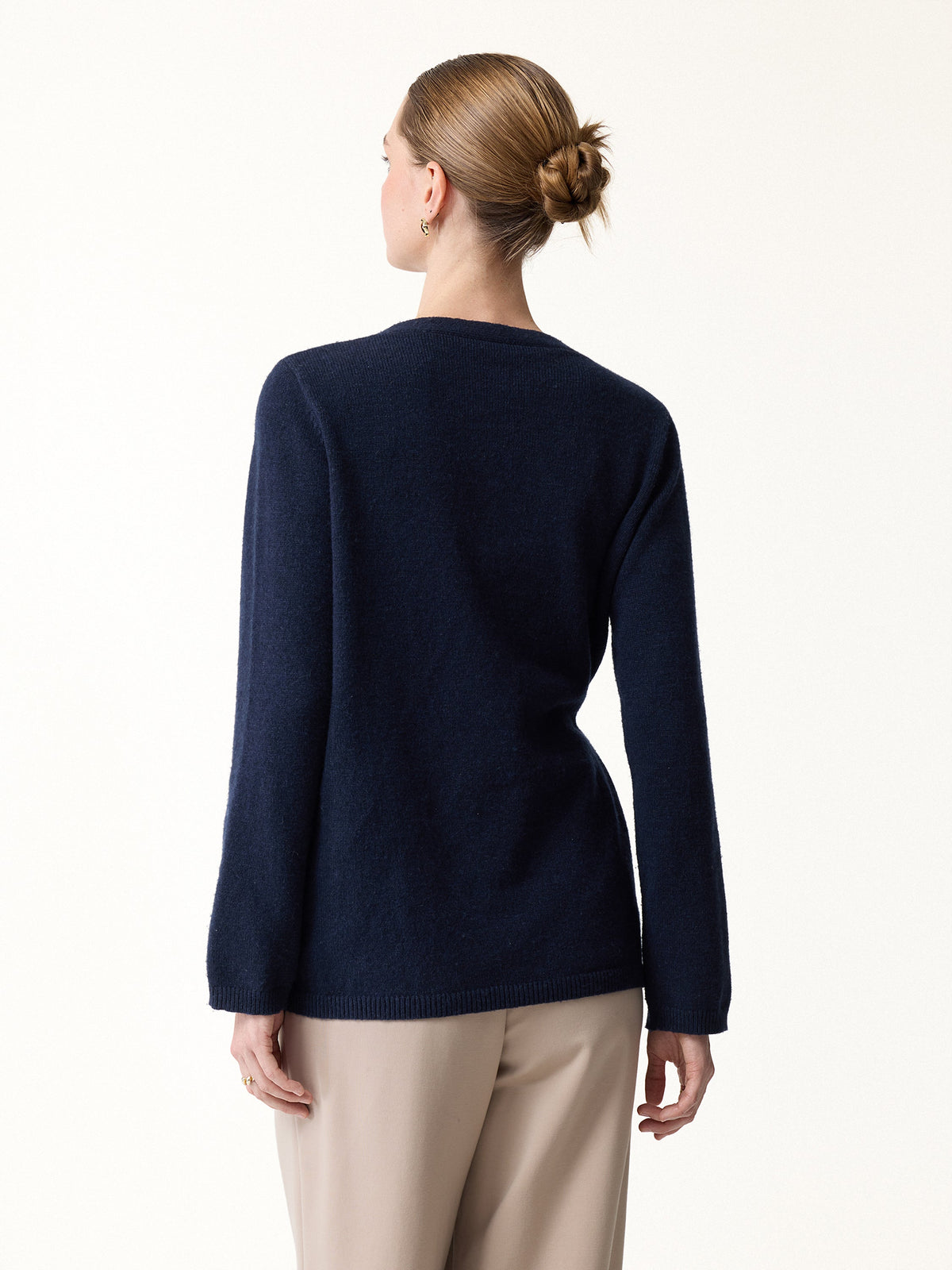 Merino-Blend V-Neck Long Sleeve Wrap Sweater — original photo 4