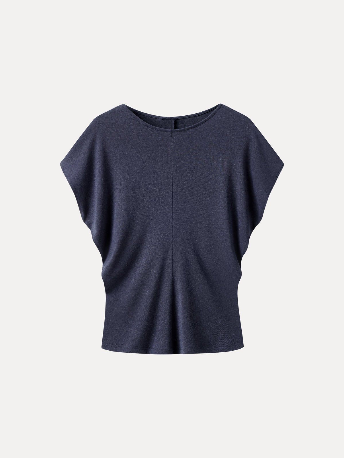 Linen-Blend Round Neck Relaxed Summer Top — original photo 6