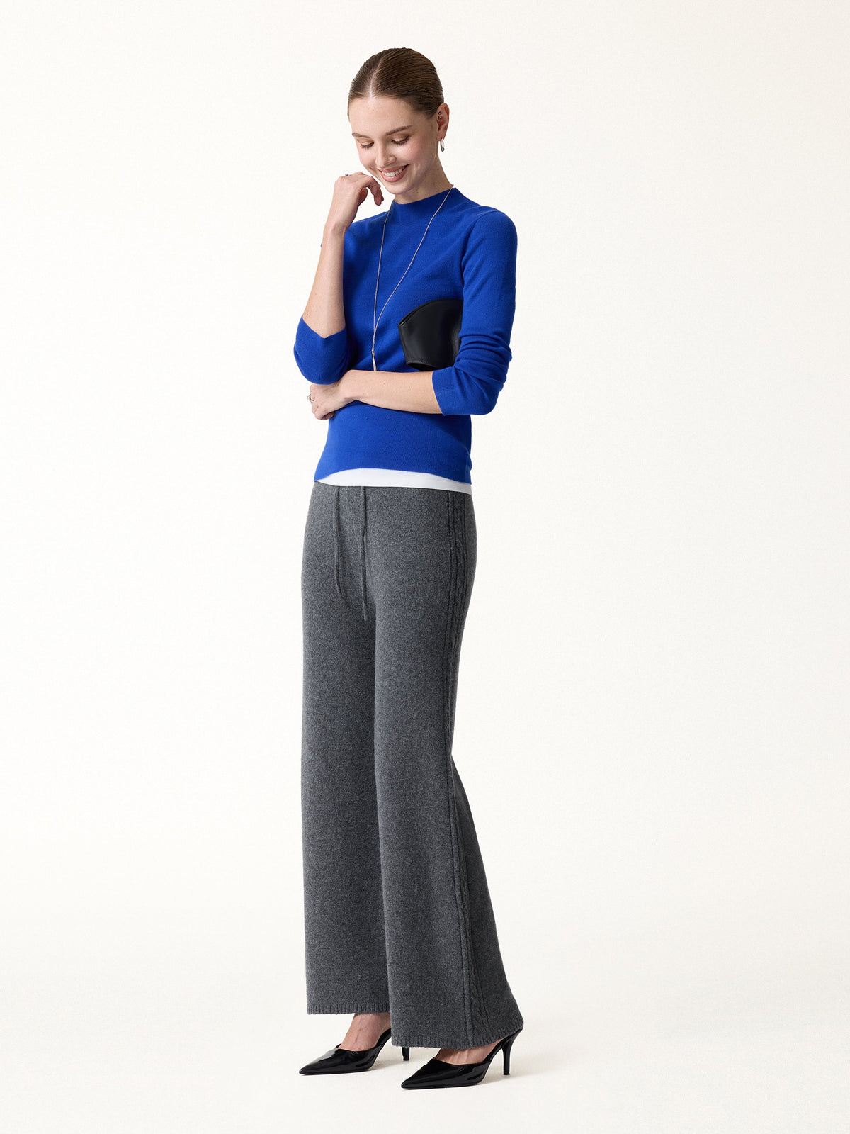 Merino-Blend Drawstring Straight-Leg Knit Pants — original photo 2