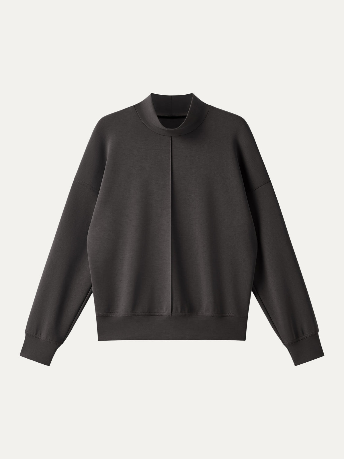 Modal Spacer Mockneck Long Sleeve Pullover Shirt — original photo 16