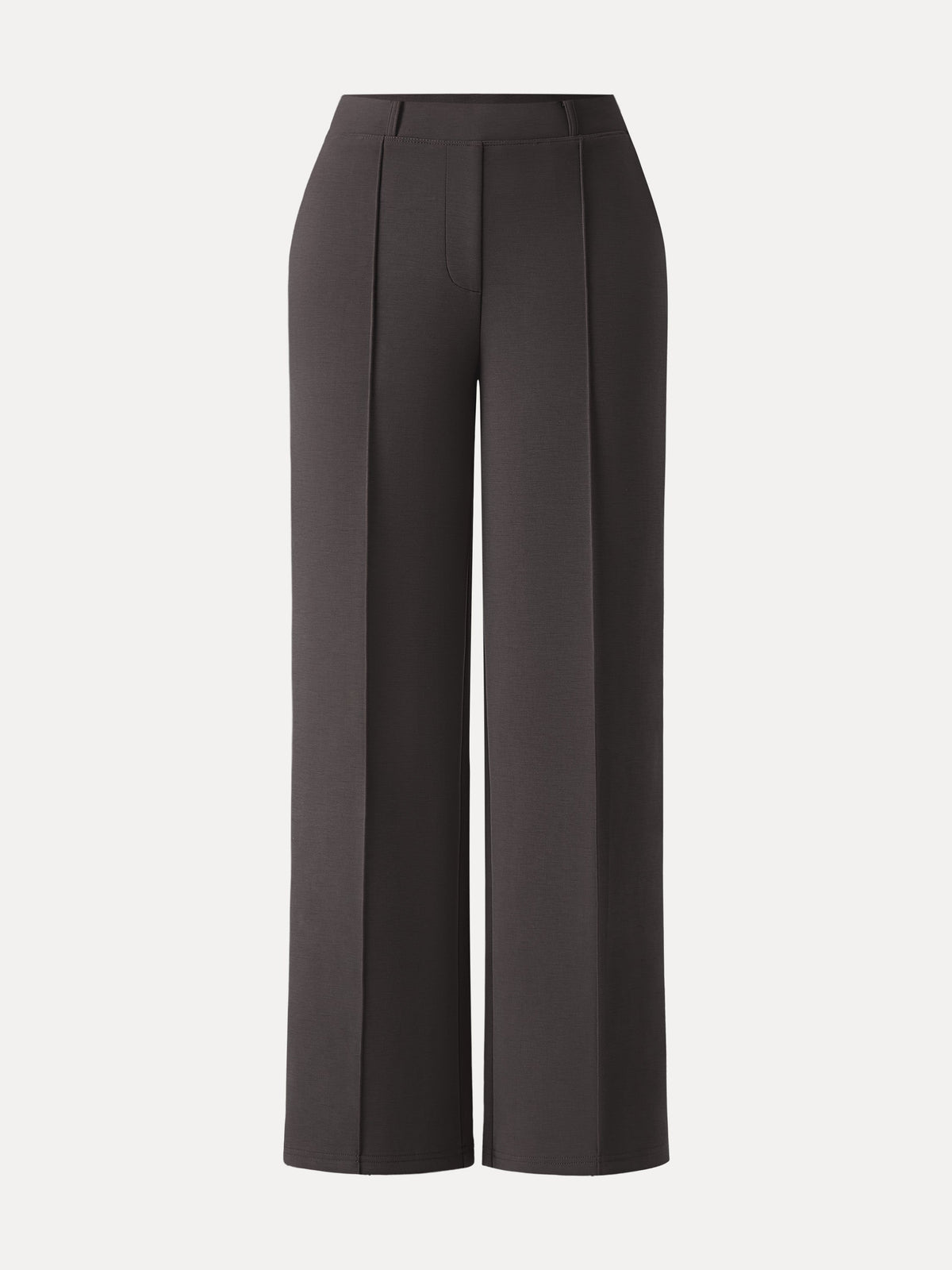 Wrinkle-Resistant Mid Rise Straight Leg Pants with Pockets — original photo 14