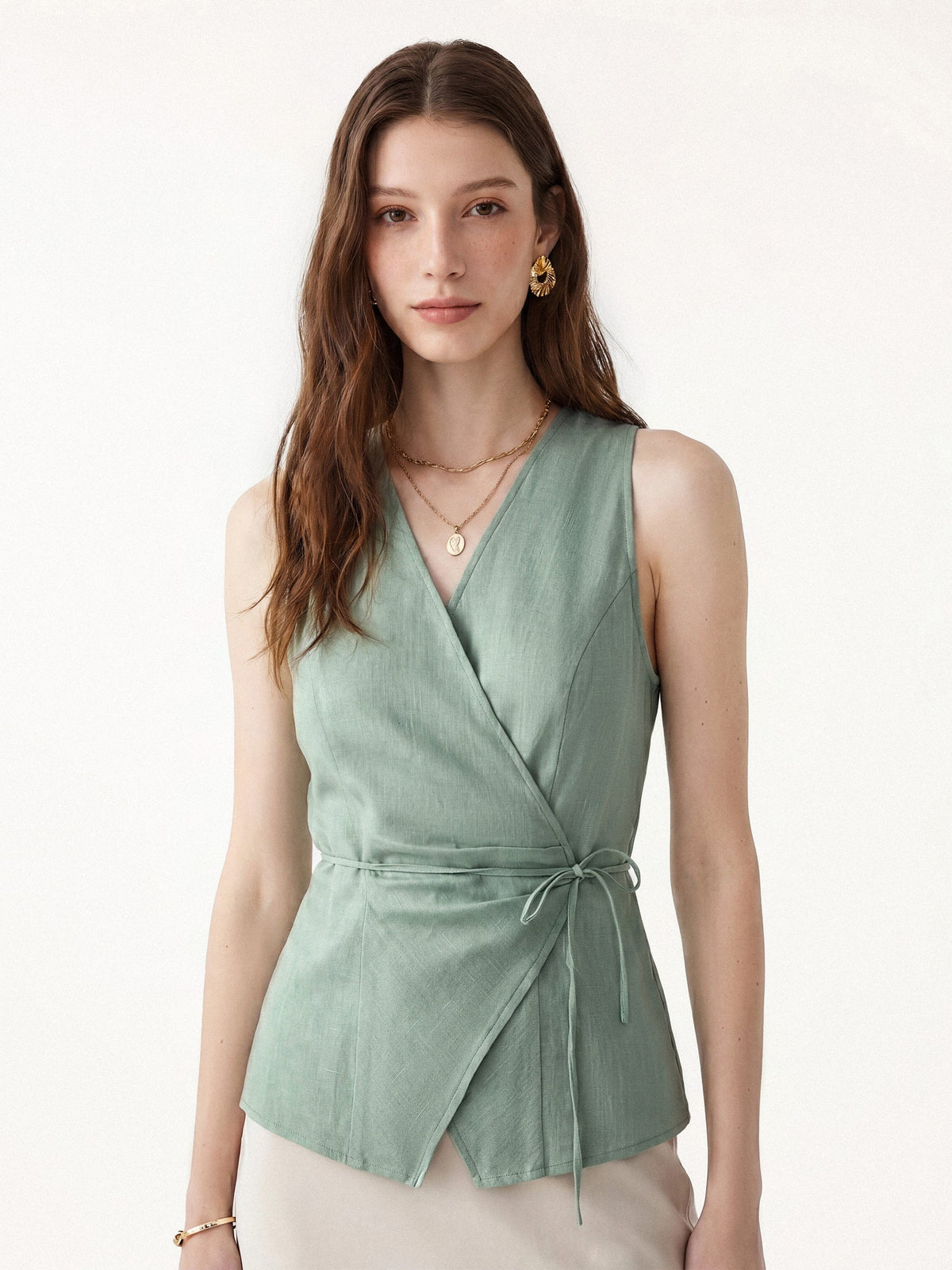 Wrap Top with Self-Tie — original photo 3