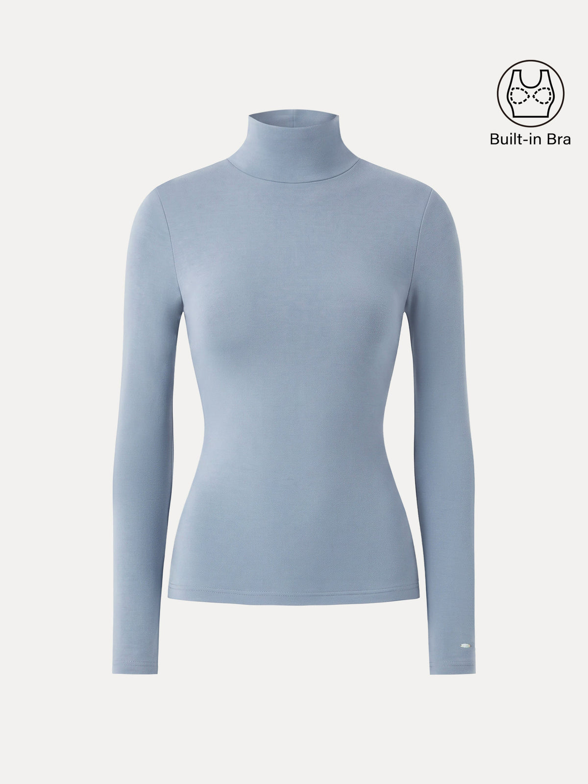 MaxWarm Turtleneck Long Sleeve Built-In Bra Top — original photo 13