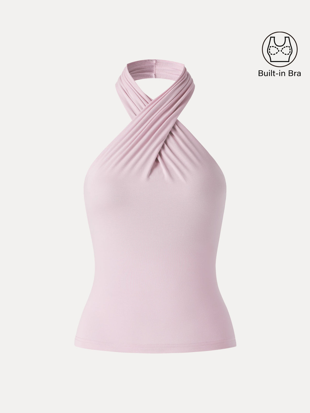 Criss Cross Halter Neck Going-Out Built-In Bra Top — original photo 16